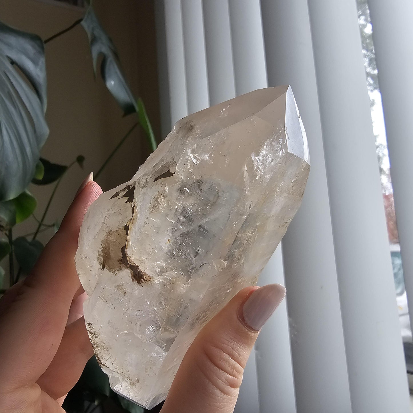 XL Lemurian Quartz, Large Double Terminated, Clear Quartz, Rare Centerpiece, Home Decor Crystal, Natural Lemurian, Large 13cm Crystal