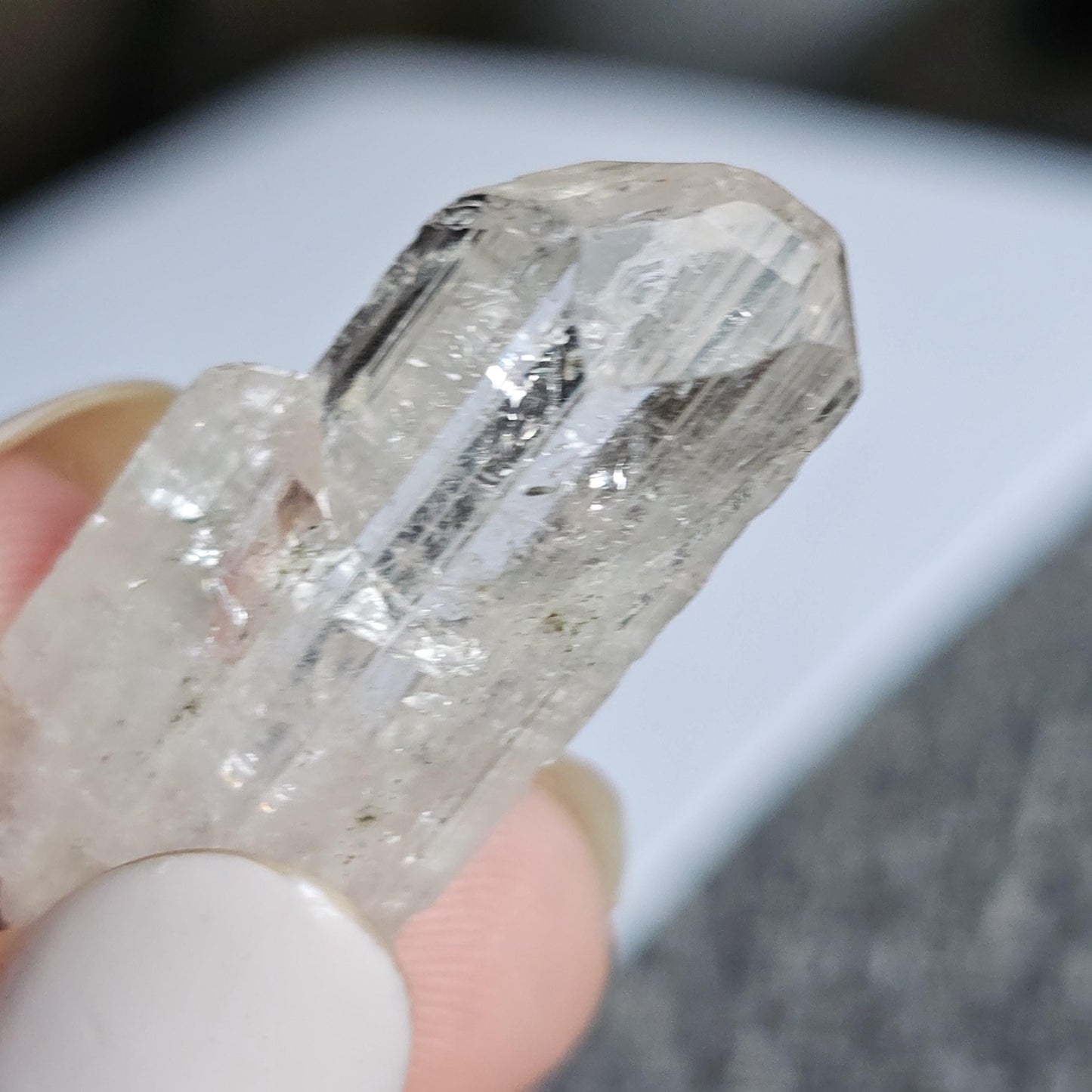 Gemmy Danburite Lot, Clear Terminated, Gem Grade, Rainbow Inclusions, Set of 3 Jewelry Grade, Pendant Sized Crystals, Durango Mexico