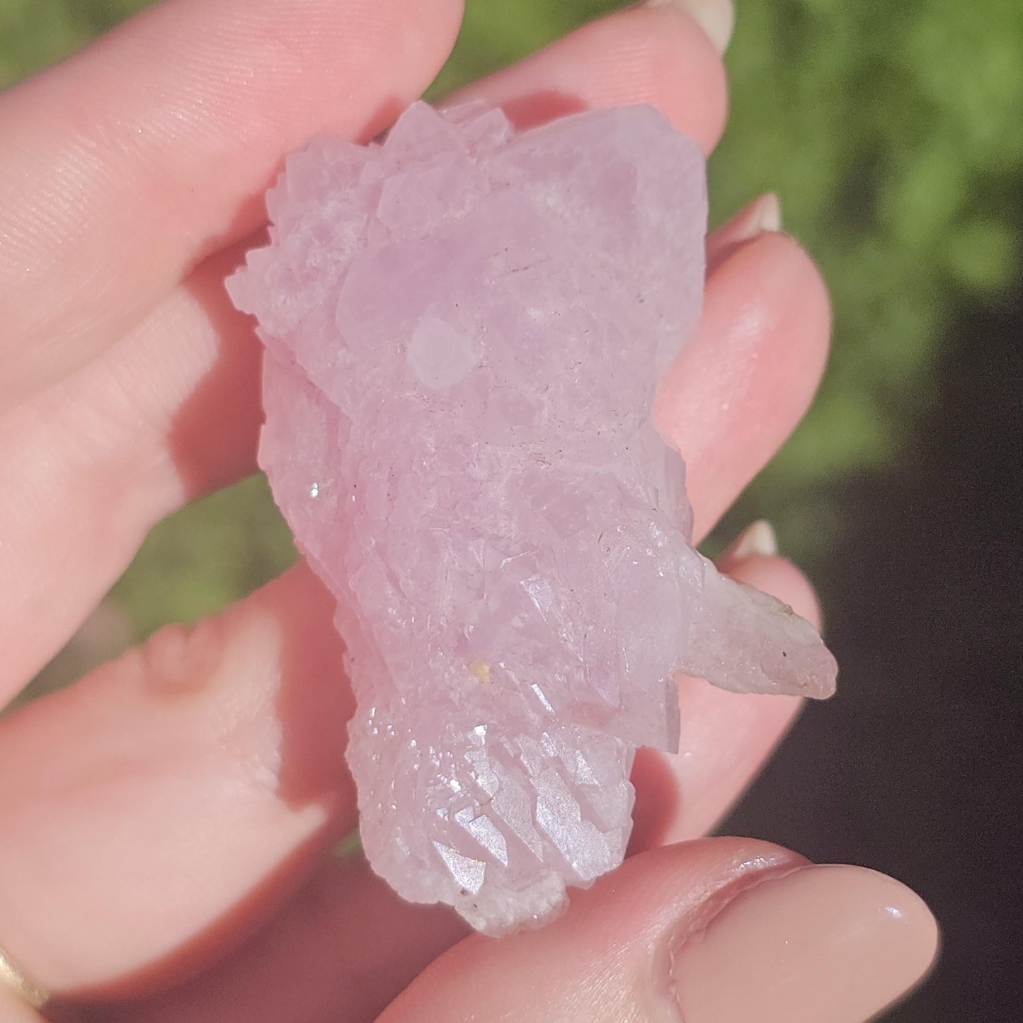 Crystallized Rose Quartz Specimen, Rare Terminated Raw Pink Crystal, Elestial Quartz from Piaui Brazil, 5 x 3 x 2 cm, Collector Stone