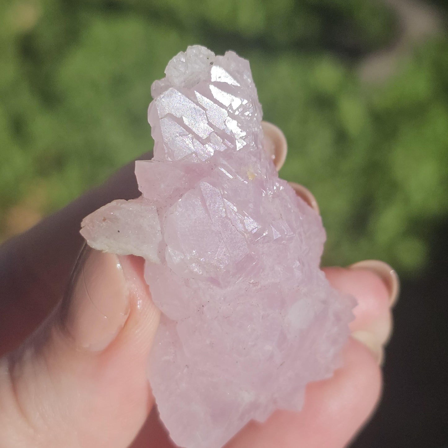 Crystallized Rose Quartz Specimen, Rare Terminated Raw Pink Crystal, Elestial Quartz from Piaui Brazil, 5 x 3 x 2 cm, Collector Stone