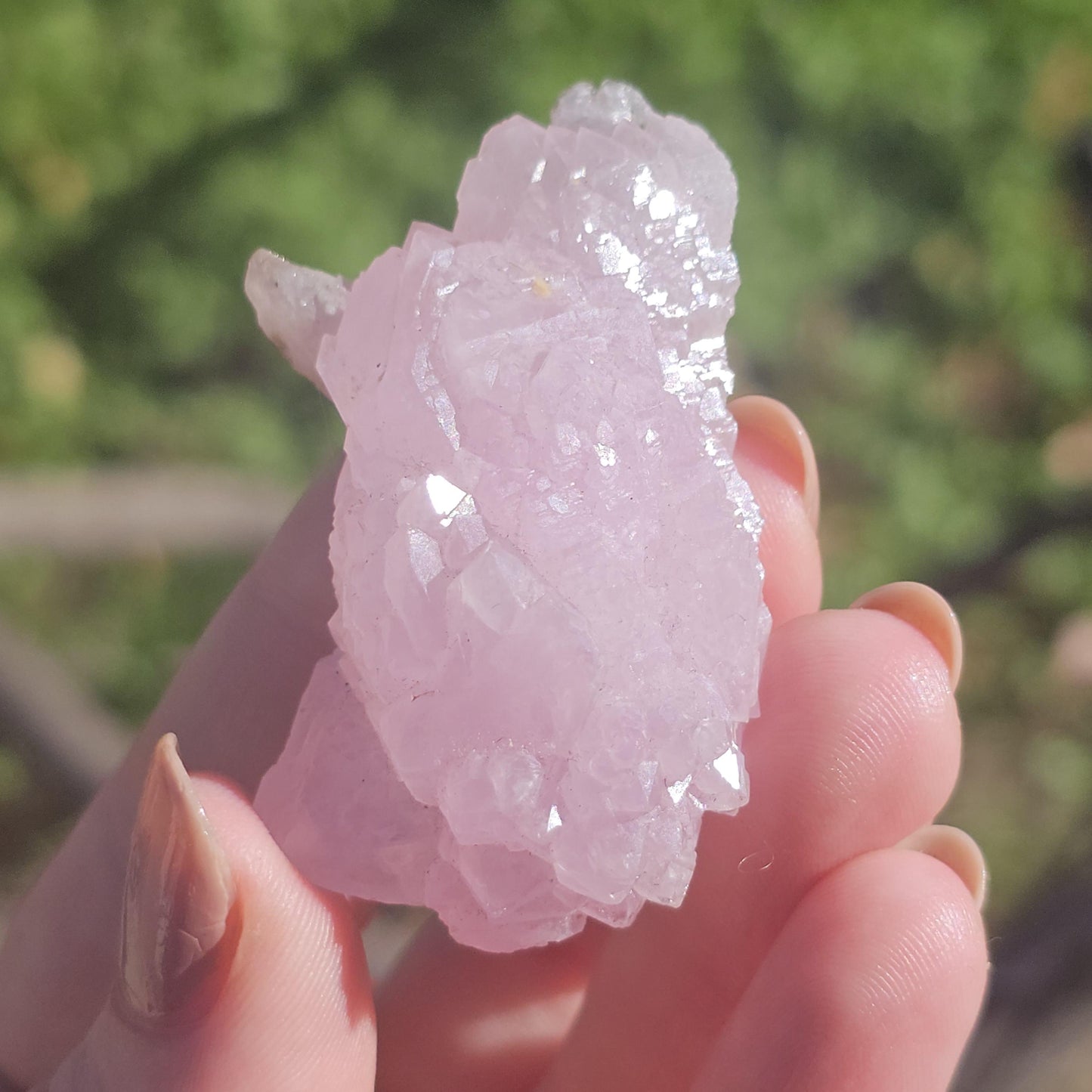 Crystallized Rose Quartz Specimen, Rare Terminated Raw Pink Crystal, Elestial Quartz from Piaui Brazil, 5 x 3 x 2 cm, Collector Stone