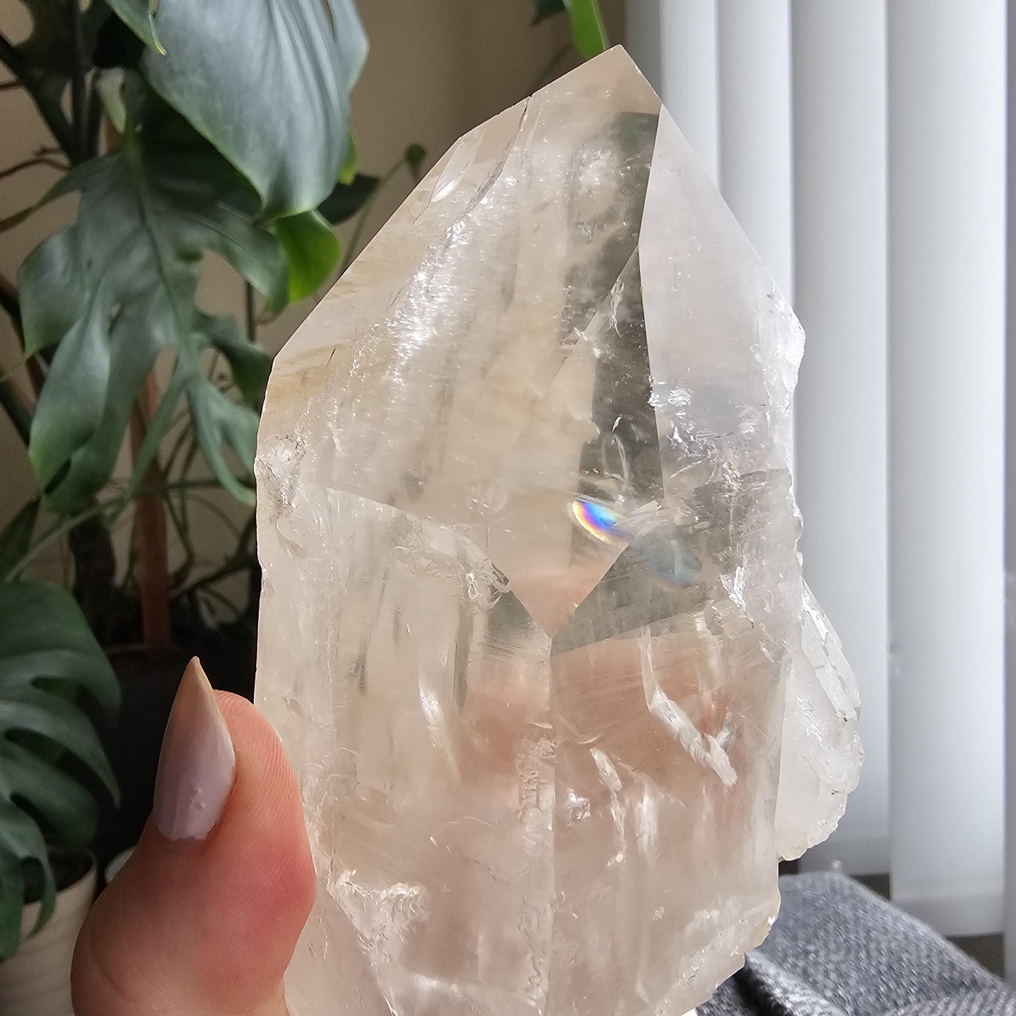 XL Lemurian Quartz, Large Double Terminated, Clear Quartz, Rare Centerpiece, Home Decor Crystal, Natural Lemurian, Large 13cm Crystal