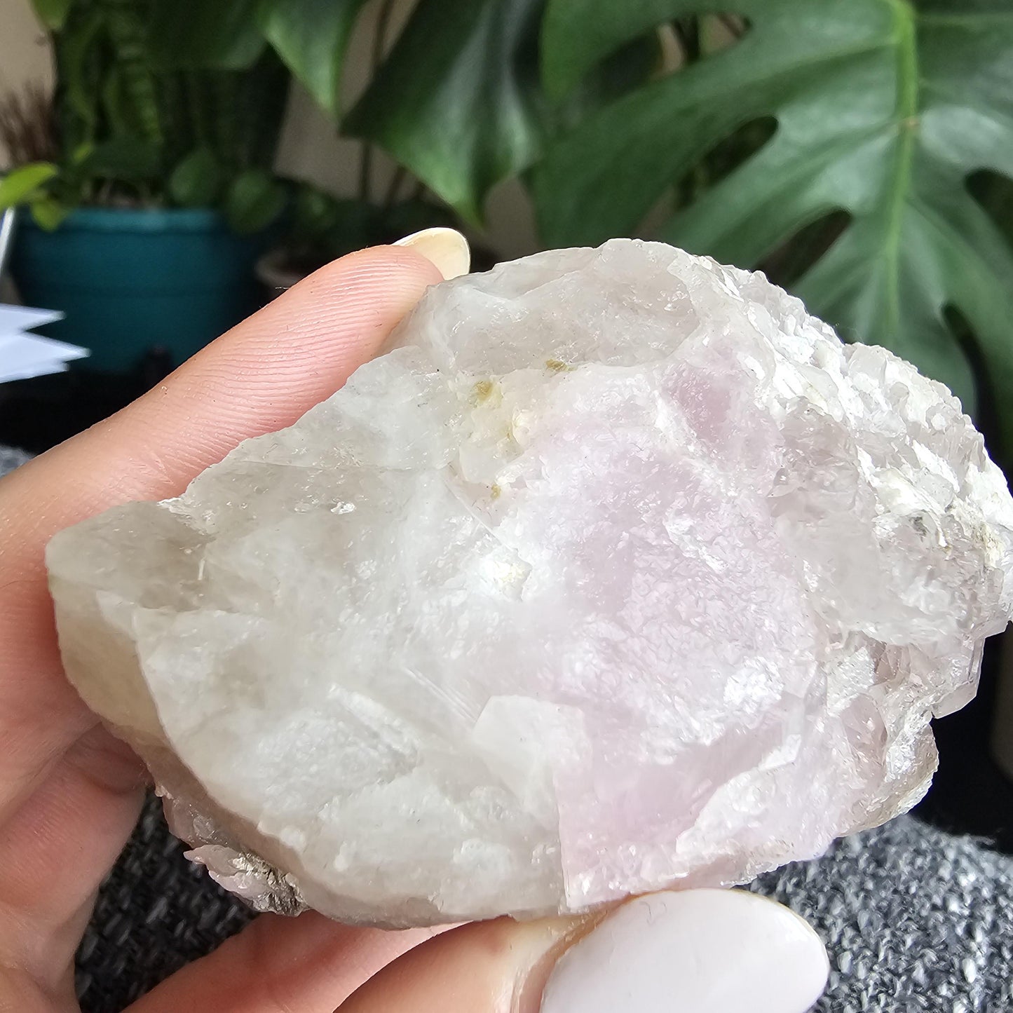 Rose Quartz and Elestial Clear Quartz, Quartz Crystal Combo, Very Rare Crystallized Specimen, High Quality, Record Keeper Terminations