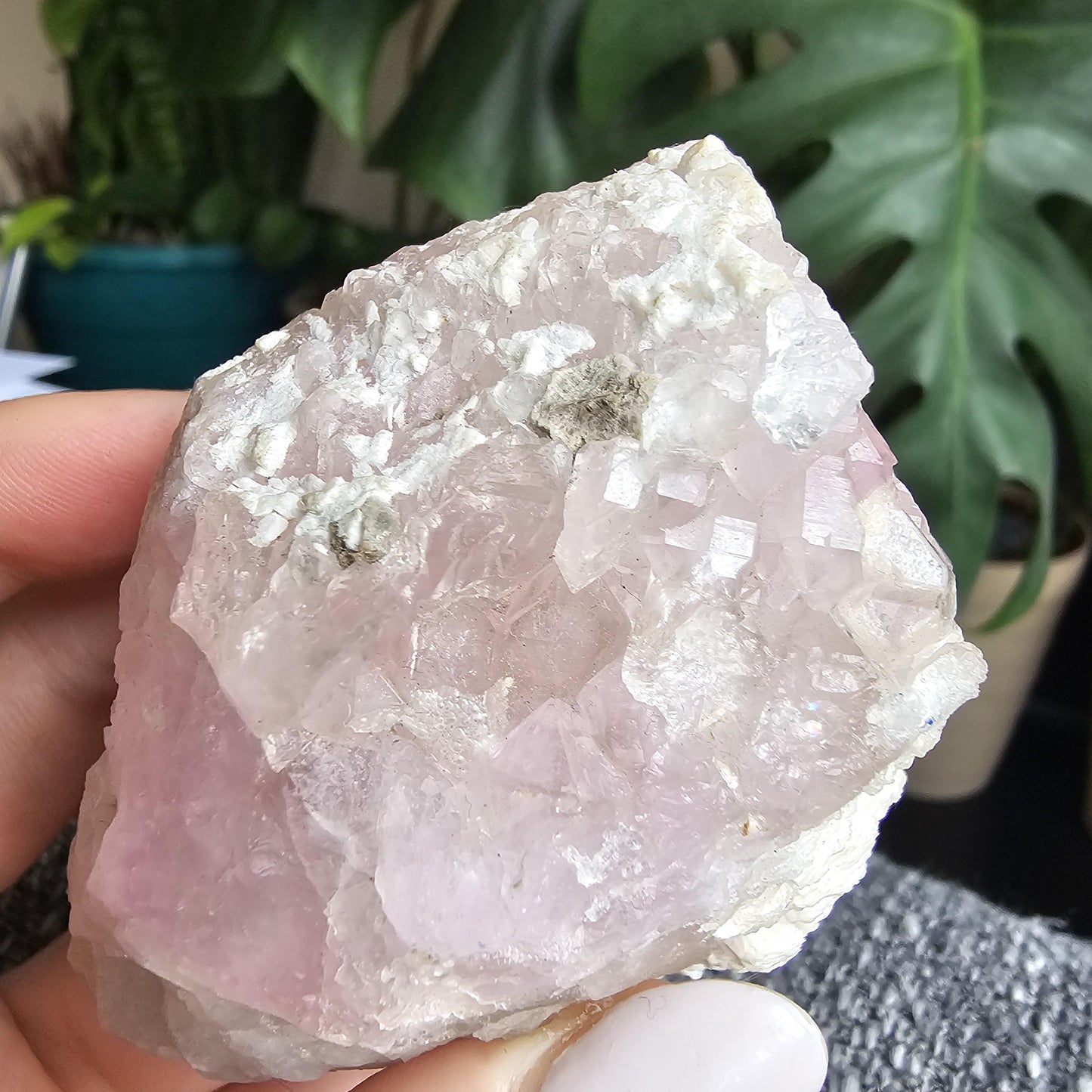 Rose Quartz and Elestial Clear Quartz, Quartz Crystal Combo, Very Rare Crystallized Specimen, High Quality, Record Keeper Terminations