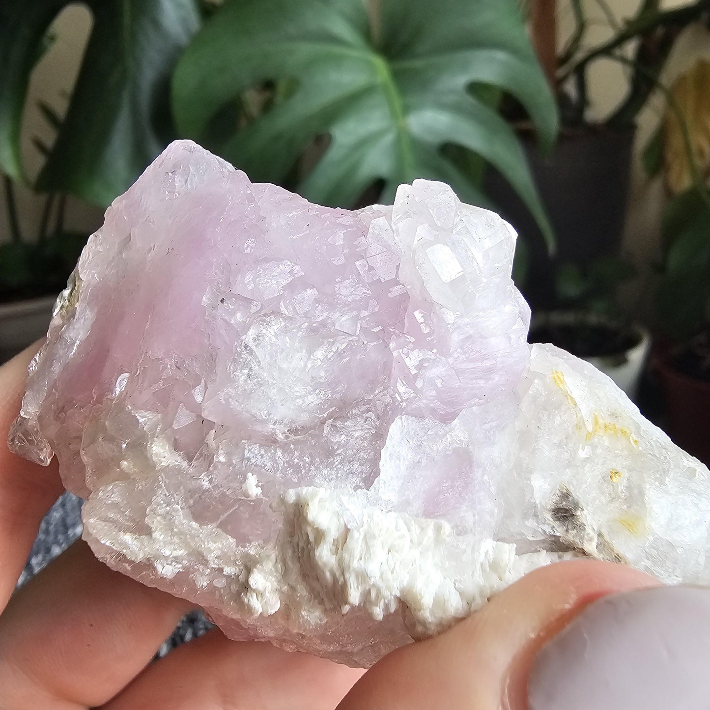 Rose Quartz and Elestial Clear Quartz, Quartz Crystal Combo, Very Rare Crystallized Specimen, High Quality, Record Keeper Terminations