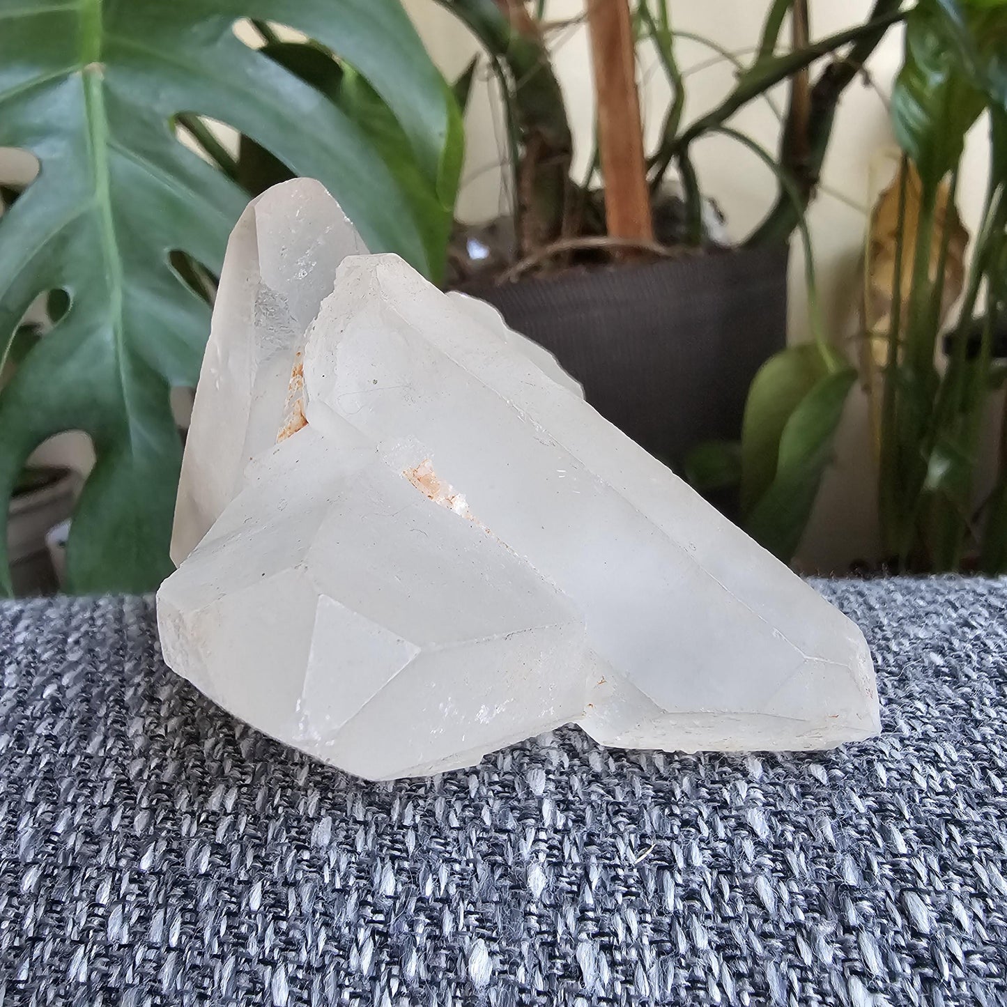 Triplet Lemurian Quartz Crystal Cluster ~ 3 Double Terminated Points in 1!