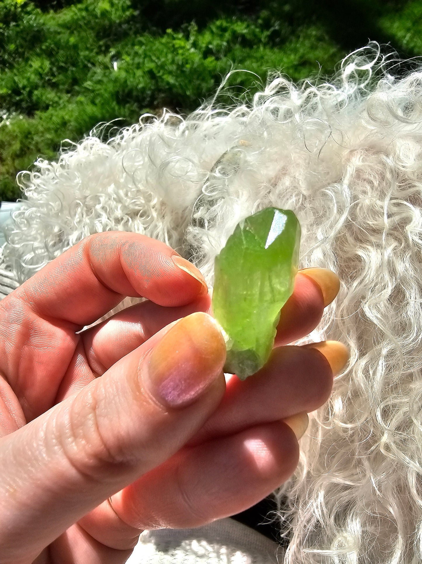 Diopside Crystal, 7.89g Bright Green, Rare Raw Gemstone