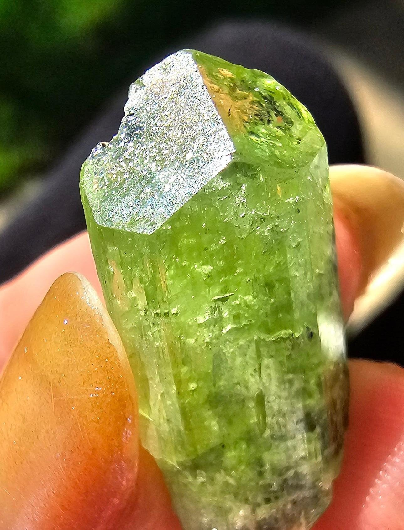 Diopside Crystal, 4.41g Bright Green, Rare Raw Gemstone
