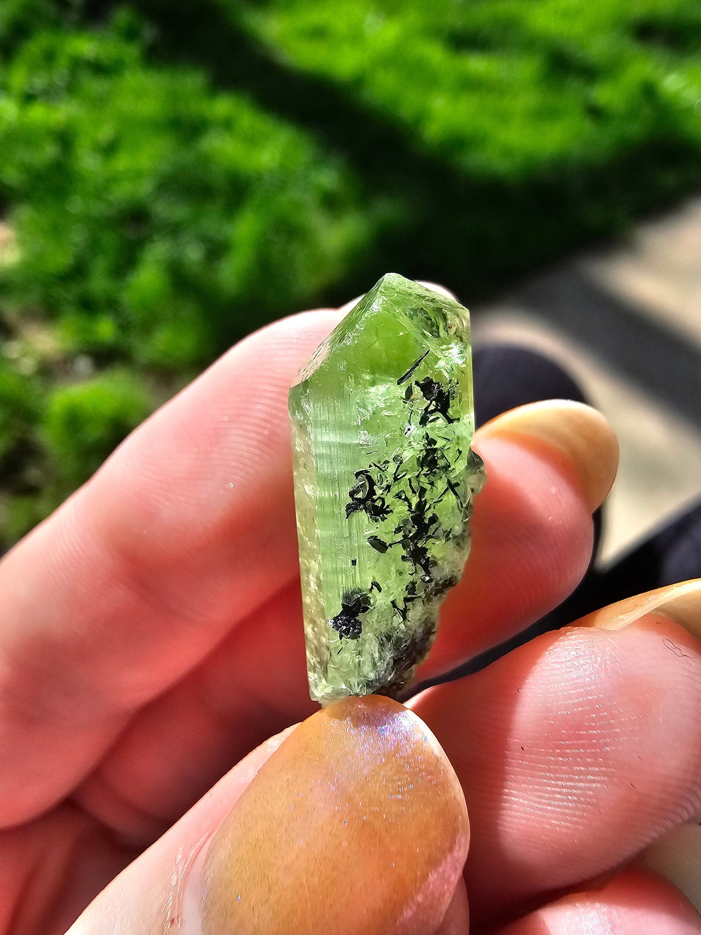 Diopside Crystal, 4.41g Bright Green, Rare Raw Gemstone
