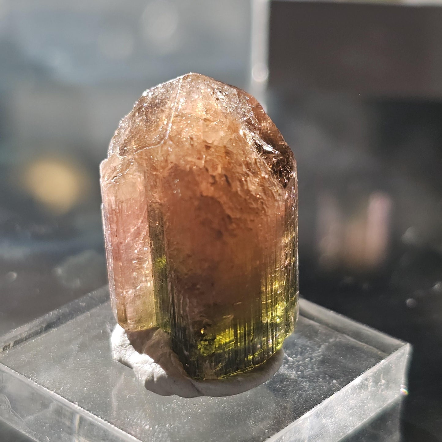 Madagascar Tourmaline, Old Stock Rainbow, Multicolored Green Pink Yellow Elbaite, Rough Raw Gemstone Specimen, for Collection, Jewelry