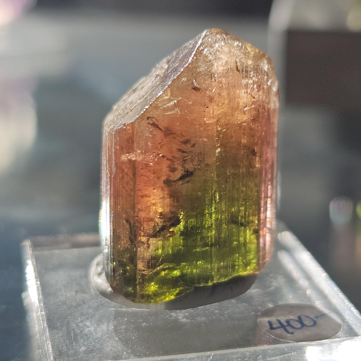 Madagascar Tourmaline, Old Stock Rainbow, Multicolored Green Pink Yellow Elbaite, Rough Raw Gemstone Specimen, for Collection, Jewelry