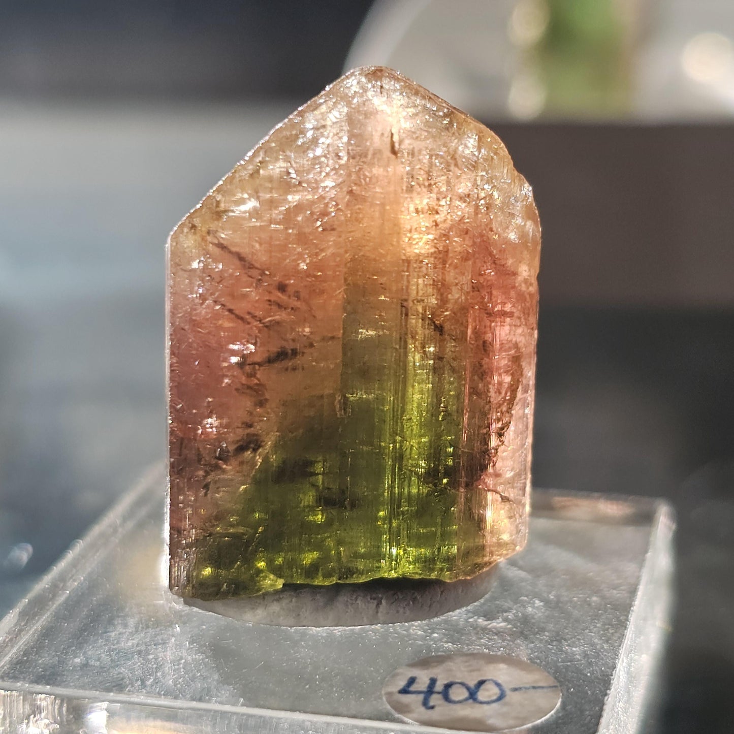 Madagascar Tourmaline, Old Stock Rainbow, Multicolored Green Pink Yellow Elbaite, Rough Raw Gemstone Specimen, for Collection, Jewelry