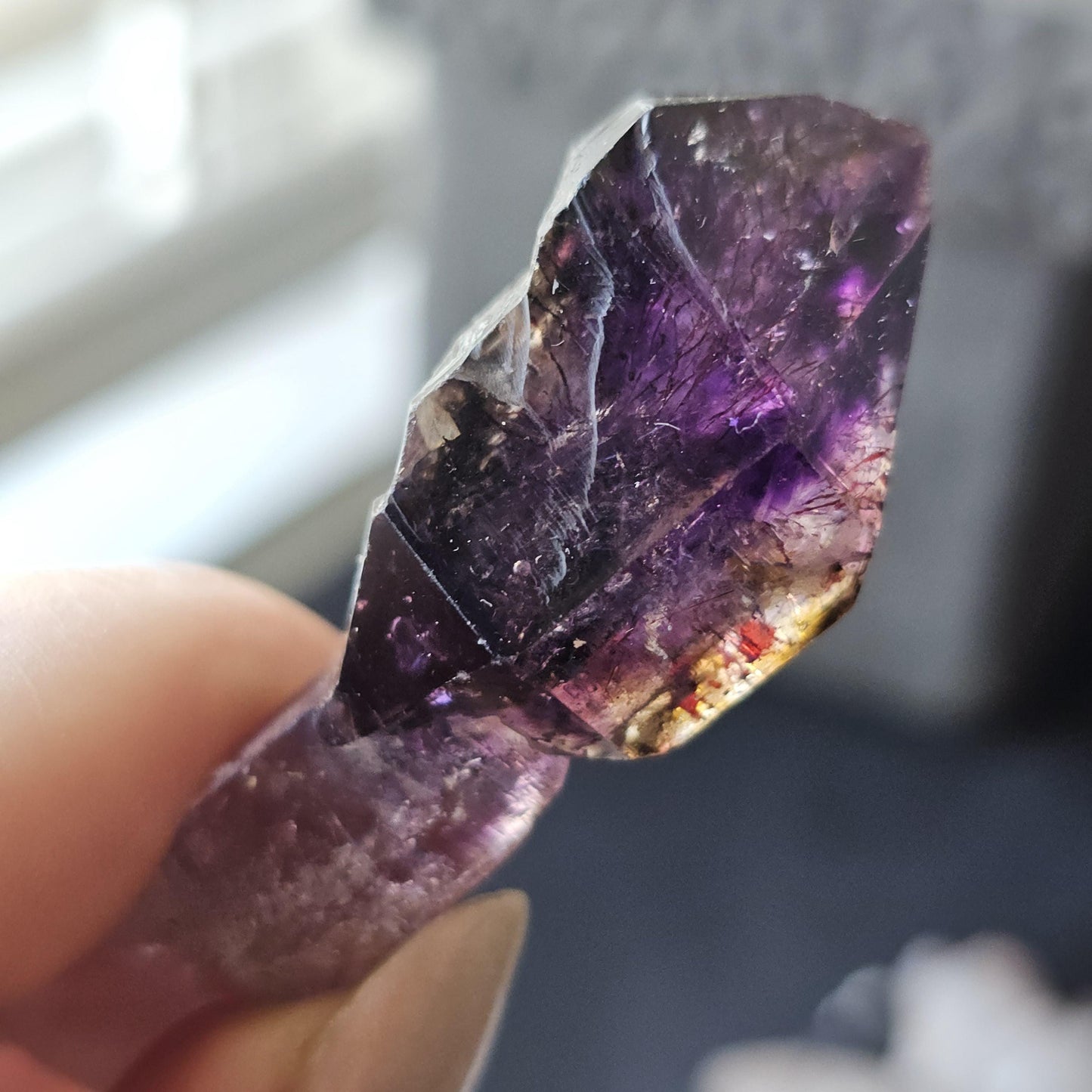 AAA Smoky Amethyst Scepter, Double Terminated Collector Specimen