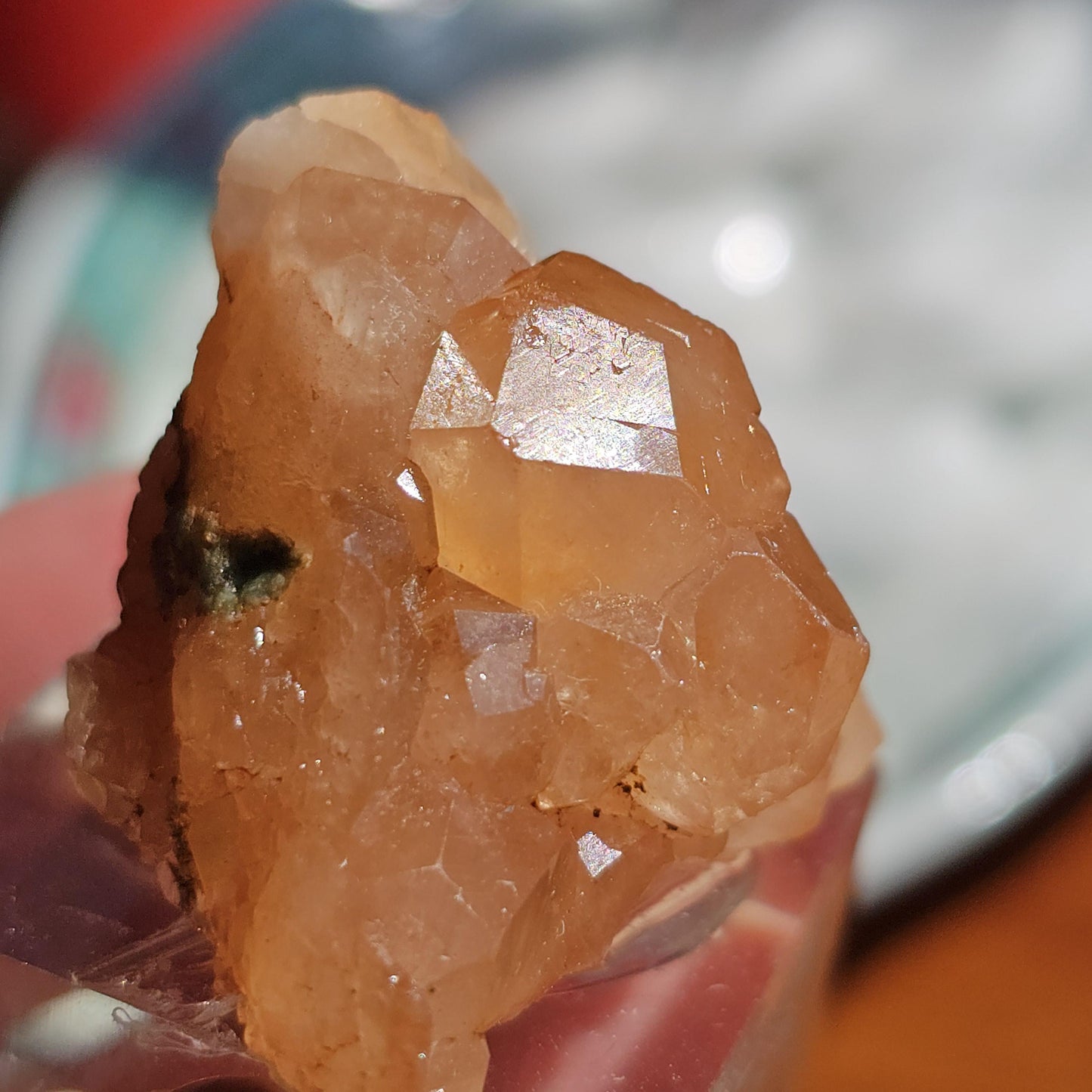 Peach Garnet Crystal Cluster, Hessonite Orange High Grade Collector Specimen