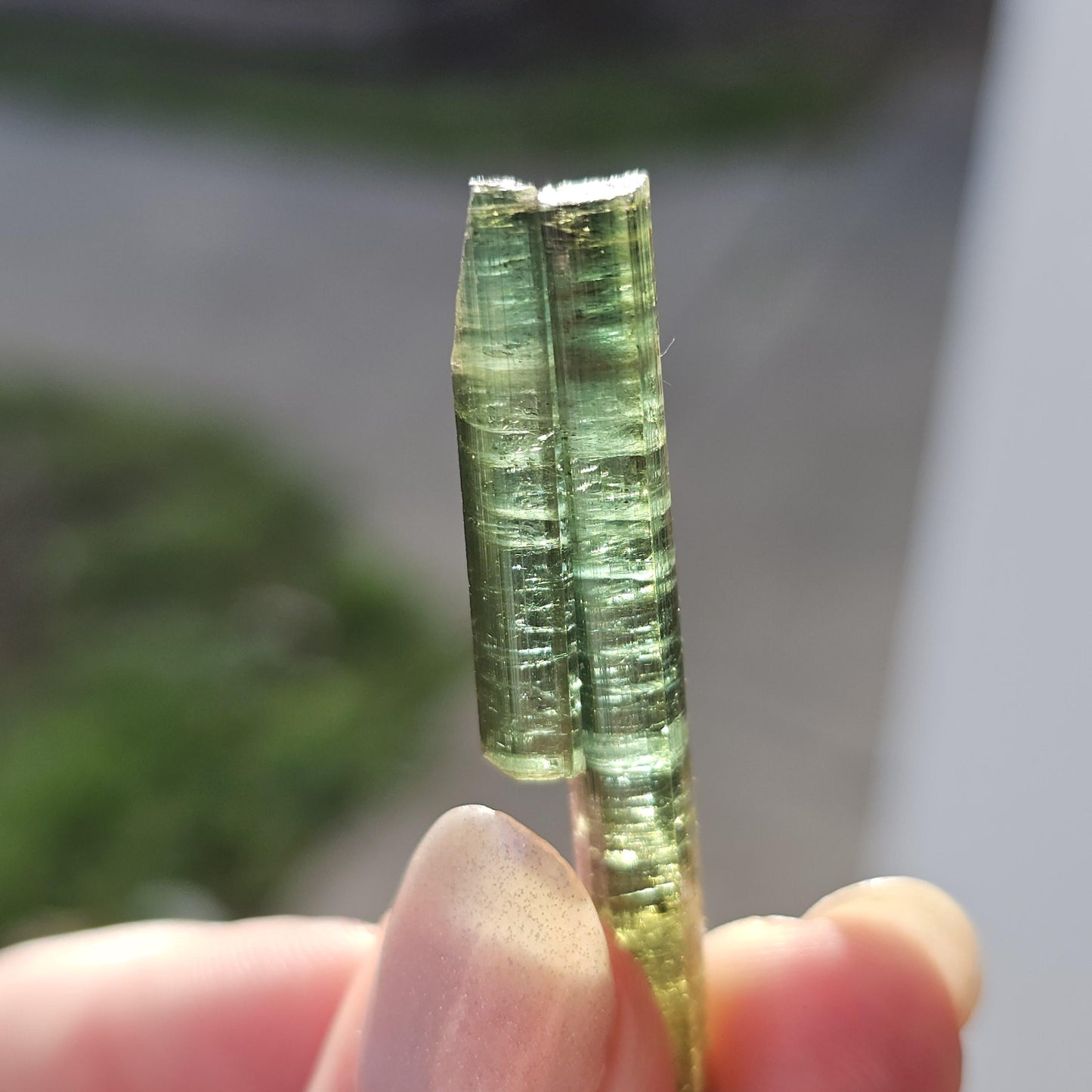 New Find Tourmaline var. Elbaite Twin Pencil Crystal, Taquaral Brazil 2022