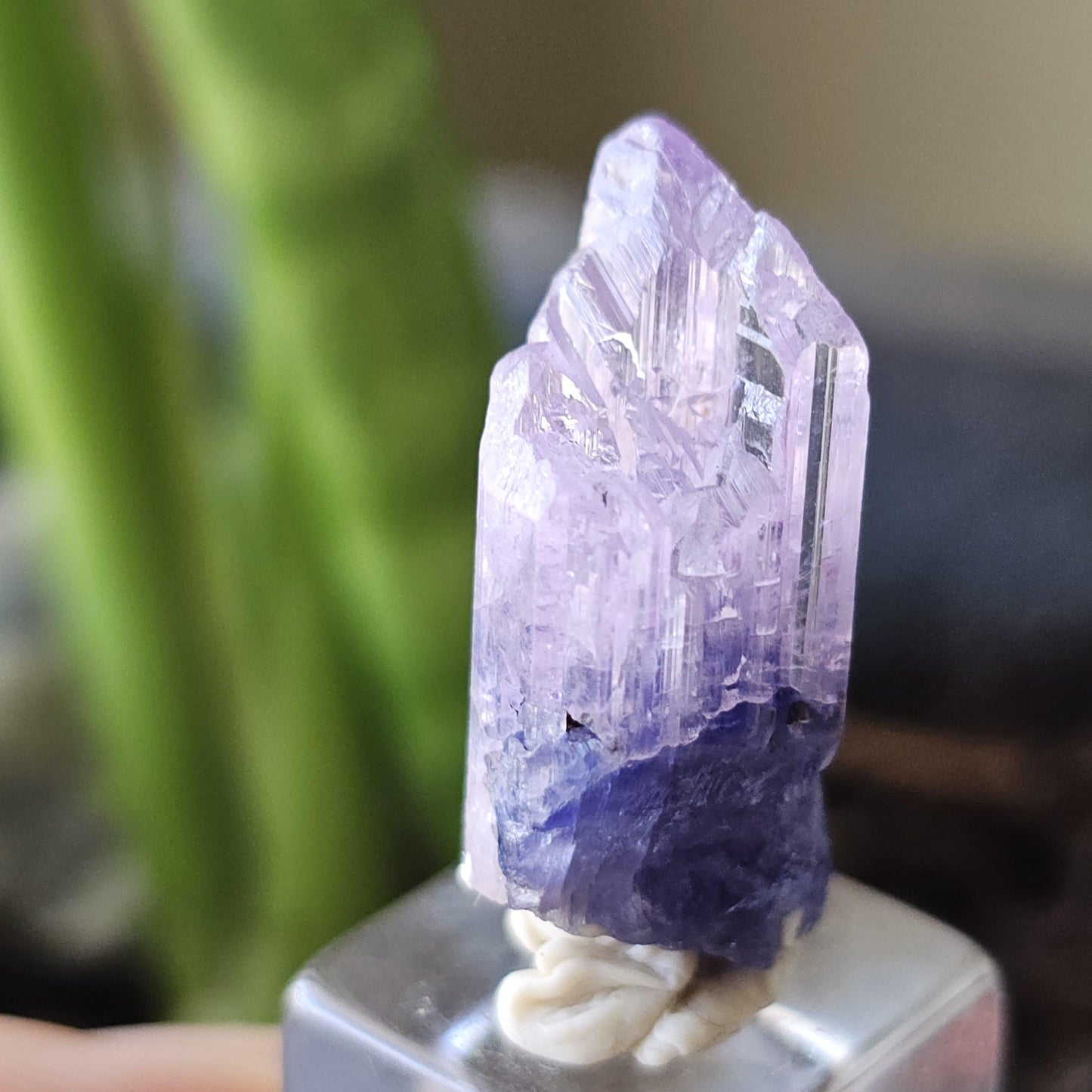 Rare Bicolor Tanzanite with Pink Termination from Merelani Hills, Tanzania, 5g / 25ct