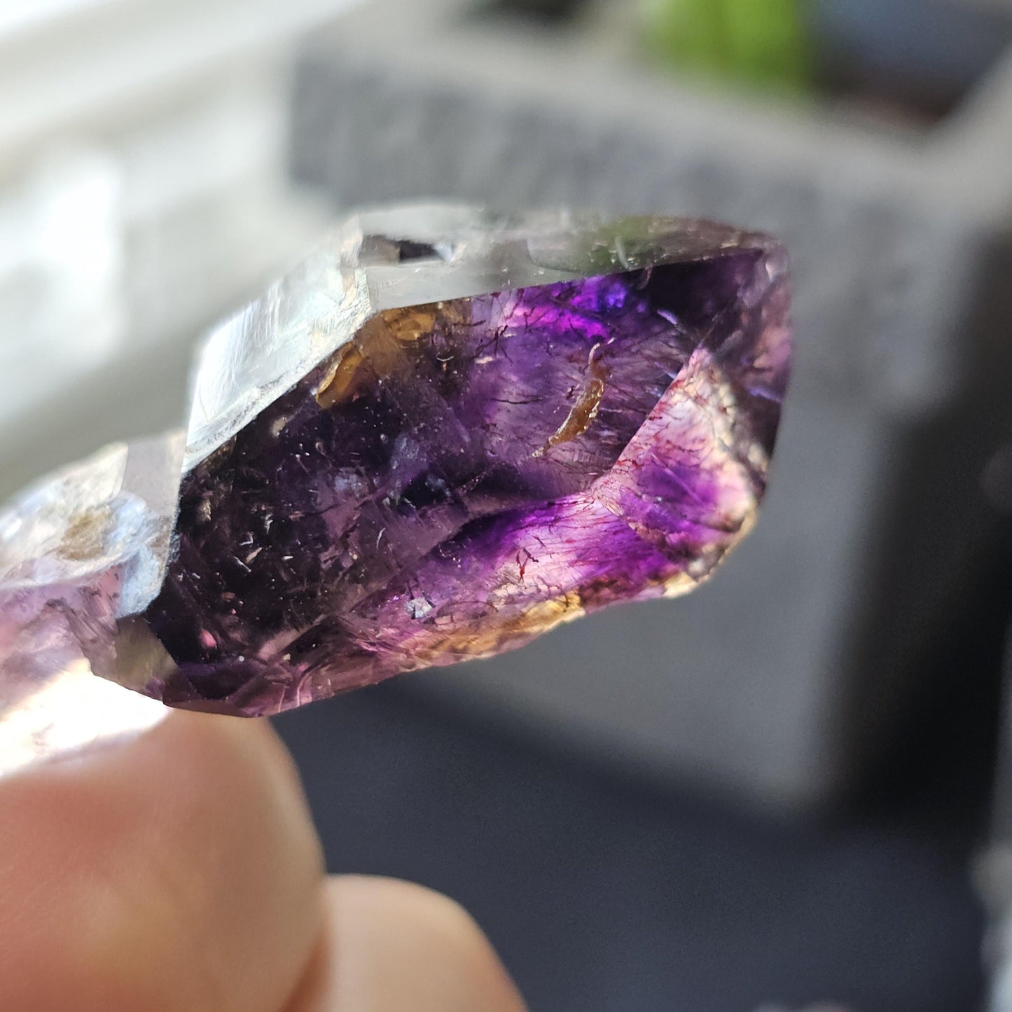 AAA Smoky Amethyst Scepter, Double Terminated Collector Specimen