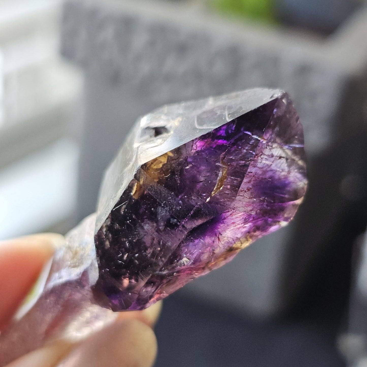 AAA Smoky Amethyst Scepter, Double Terminated Collector Specimen