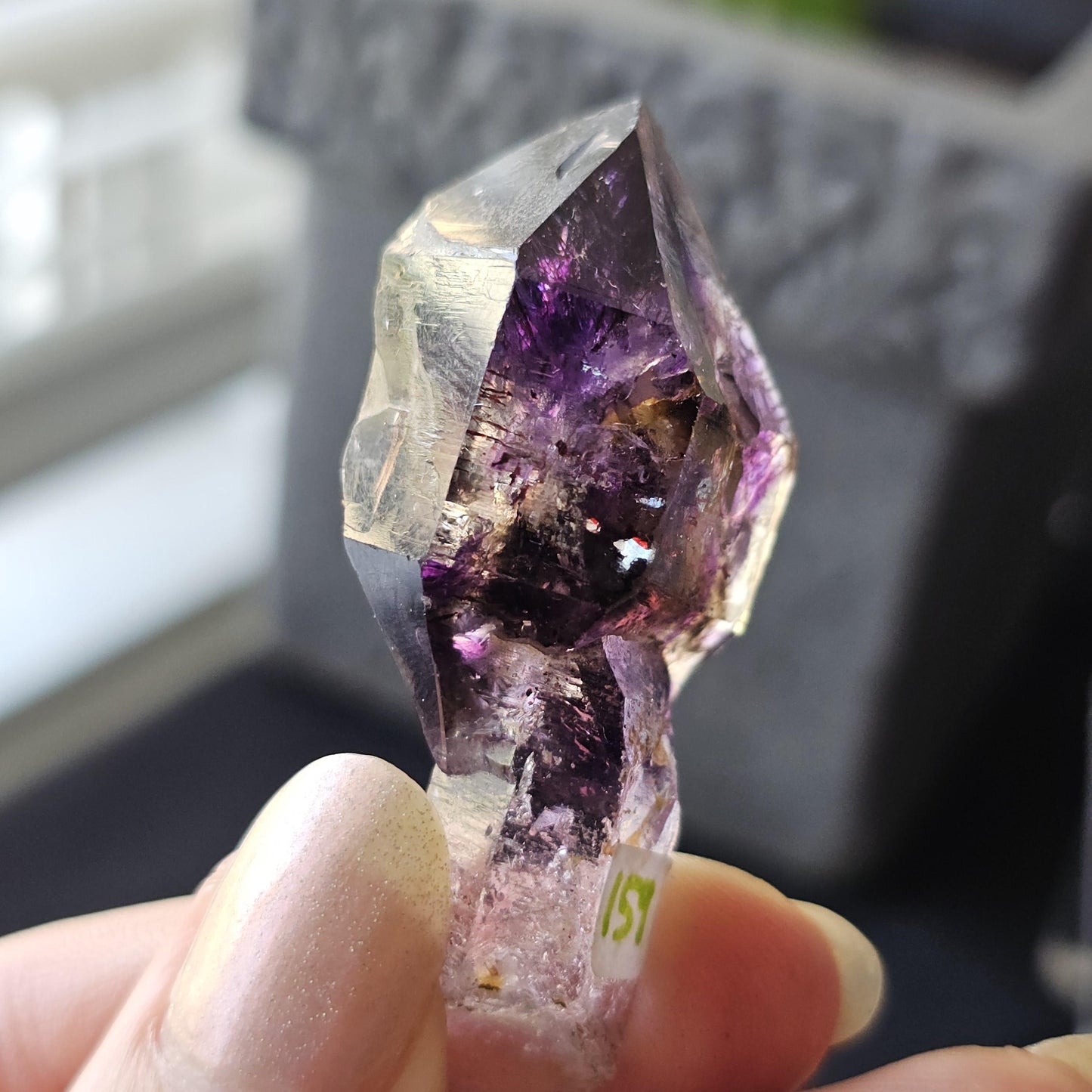 AAA Smoky Amethyst Scepter, Double Terminated Collector Specimen