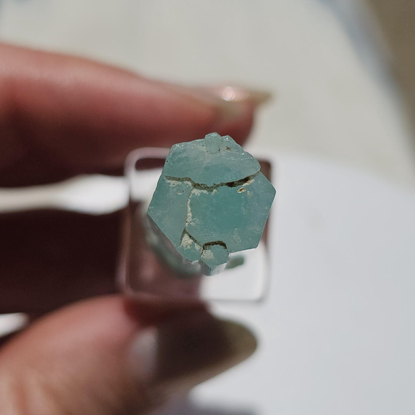 DT Vanadium Beryl 10.2g Crystal Specimen w Quartz Sidecar