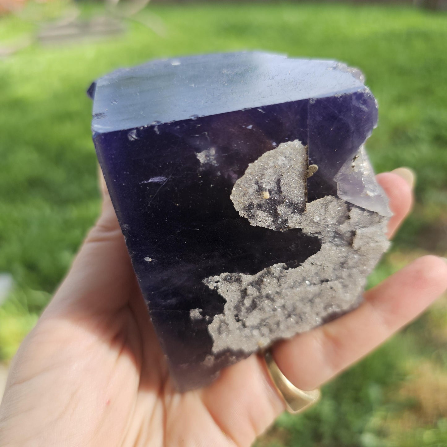 Unique Flourite Crystal w Quartz Druzy, New Find from Akwana Deposit, Nigeria