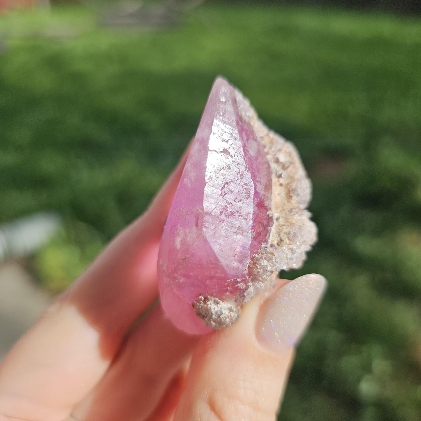 Cobaltoan Calcite Crystal Specimen, Double Terminated Hot Pink Rough Collector Specimen, Museum Grade