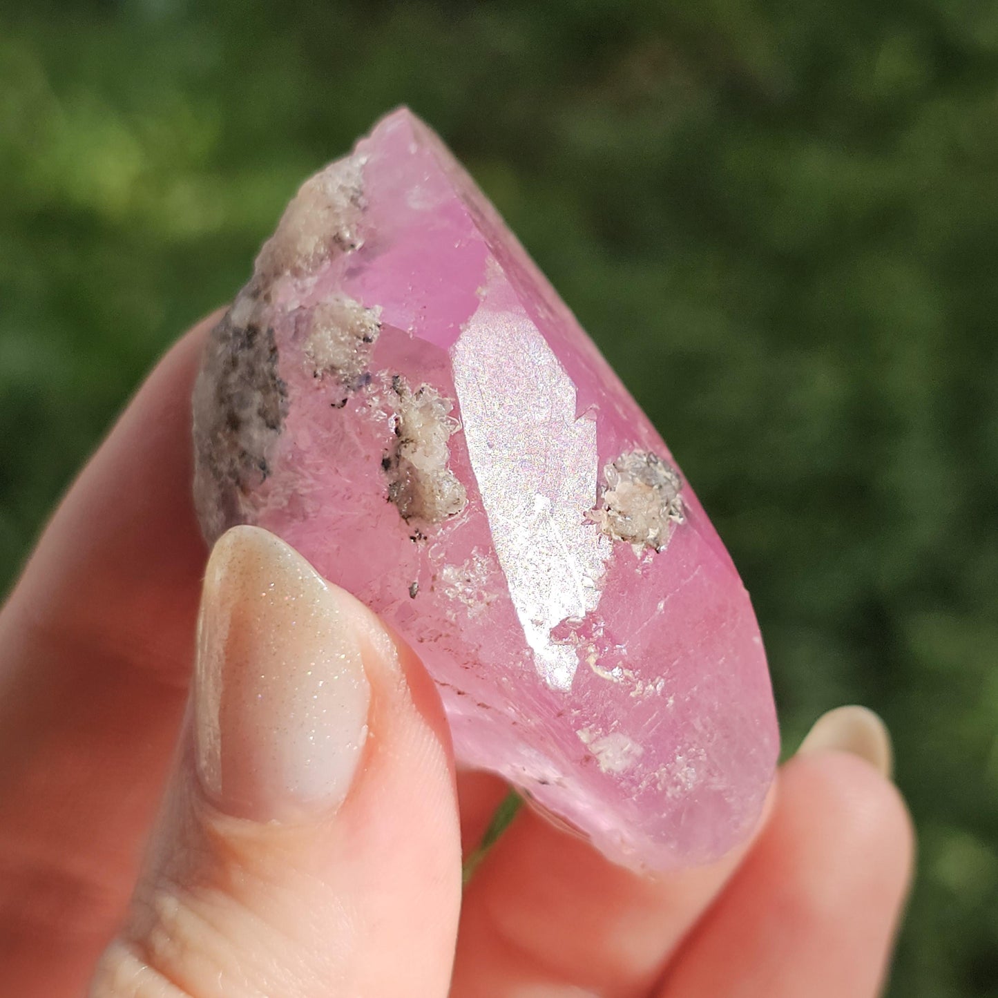 Cobaltoan Calcite Crystal Specimen, Double Terminated Hot Pink Rough Collector Specimen, Museum Grade