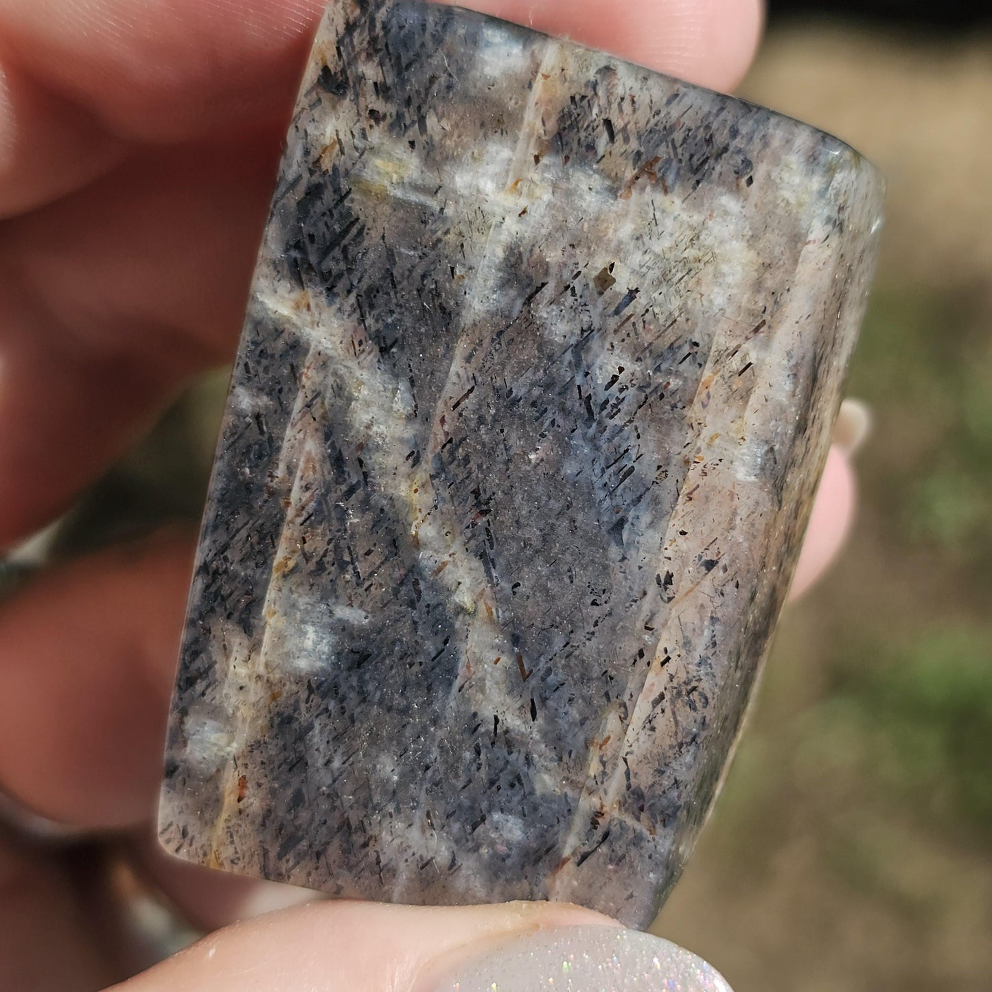 Rainbow Lattice Sunstone Freeform Polished Stone from Tanzania