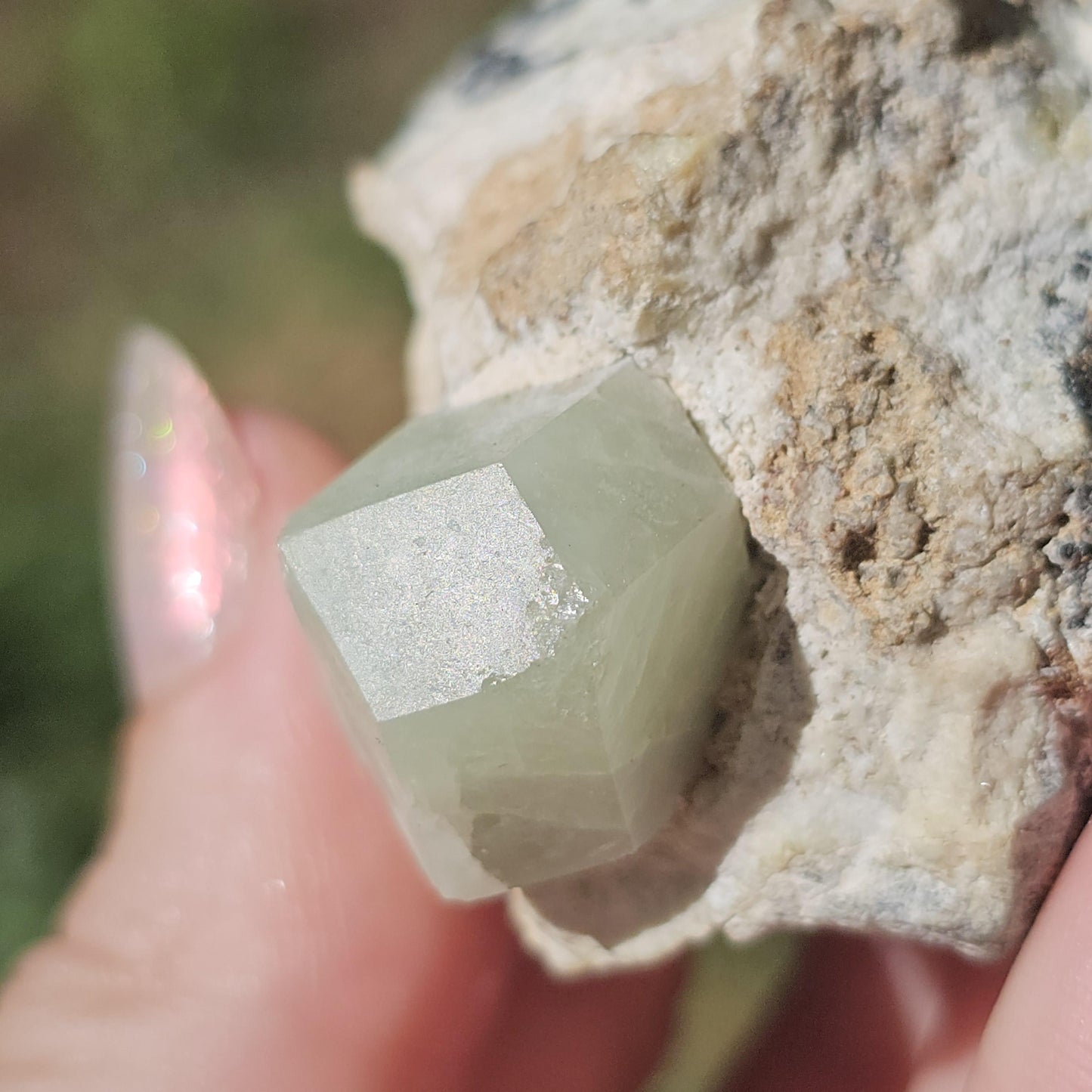 RARE USA Locale Mint Green Grossular Garnet on Matrix Rare Collector Specimen from Wah Wah Mtns Utah, Near Red Beryl Find