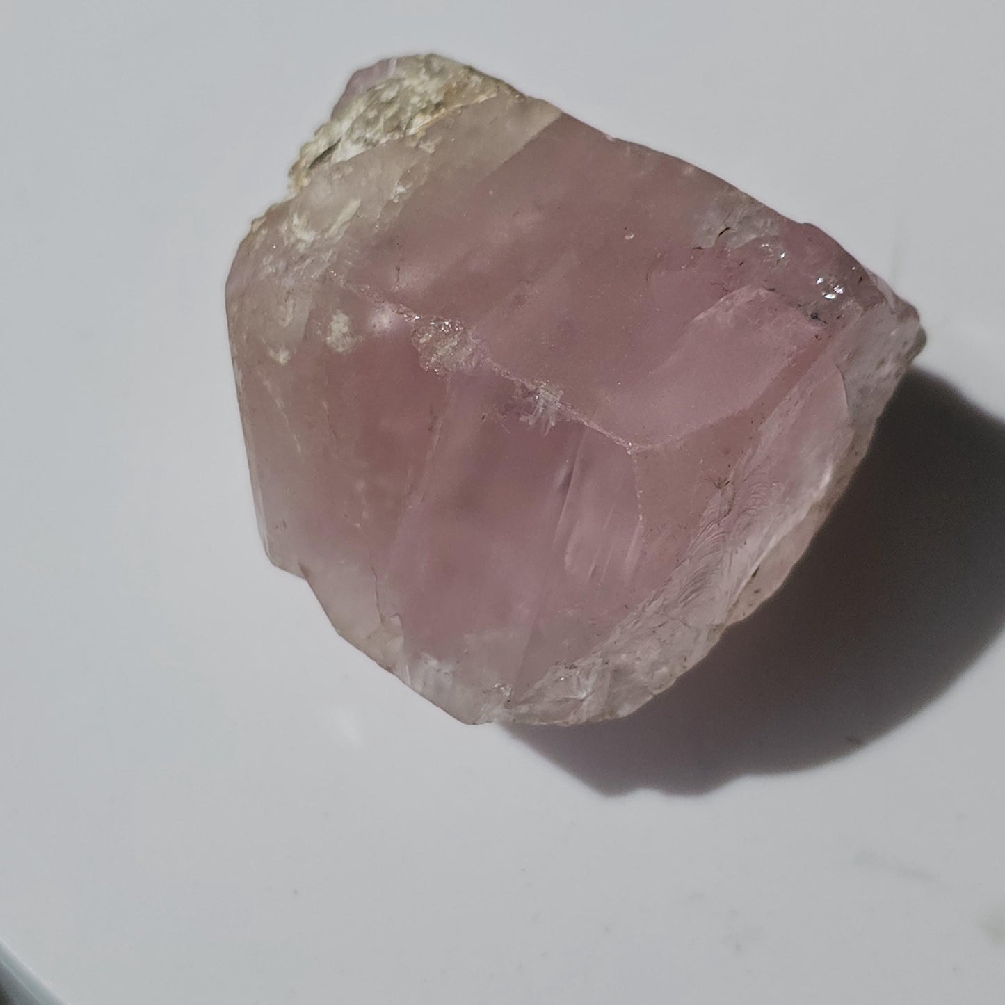 81.5g Raw Morganite Crystal / Terminated Pale Pink Beryl, Rare Rough Morganite Specimen from Skardu Pakistan, Double Terminated w Rainbows