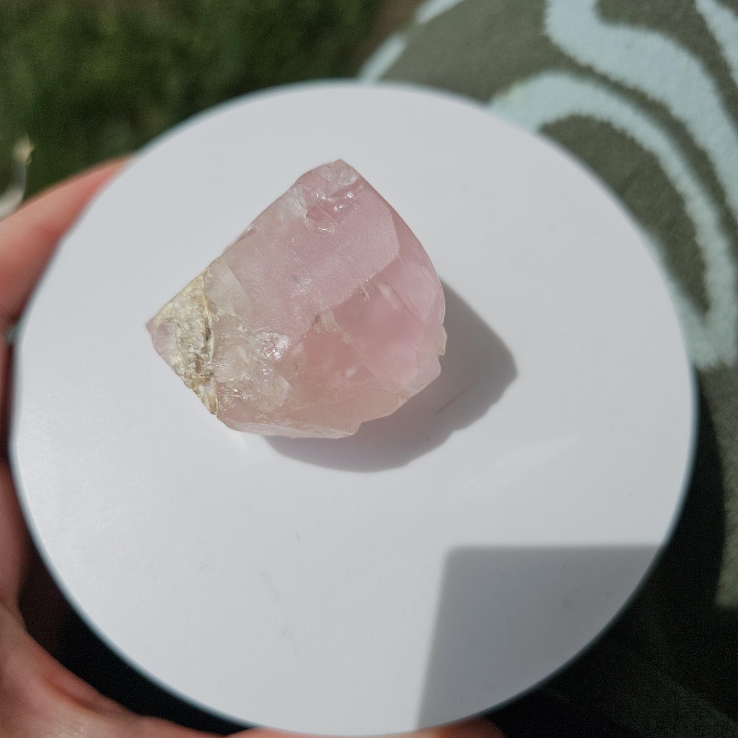 81.5g Raw Morganite Crystal / Terminated Pale Pink Beryl, Rare Rough Morganite Specimen from Skardu Pakistan, Double Terminated w Rainbows