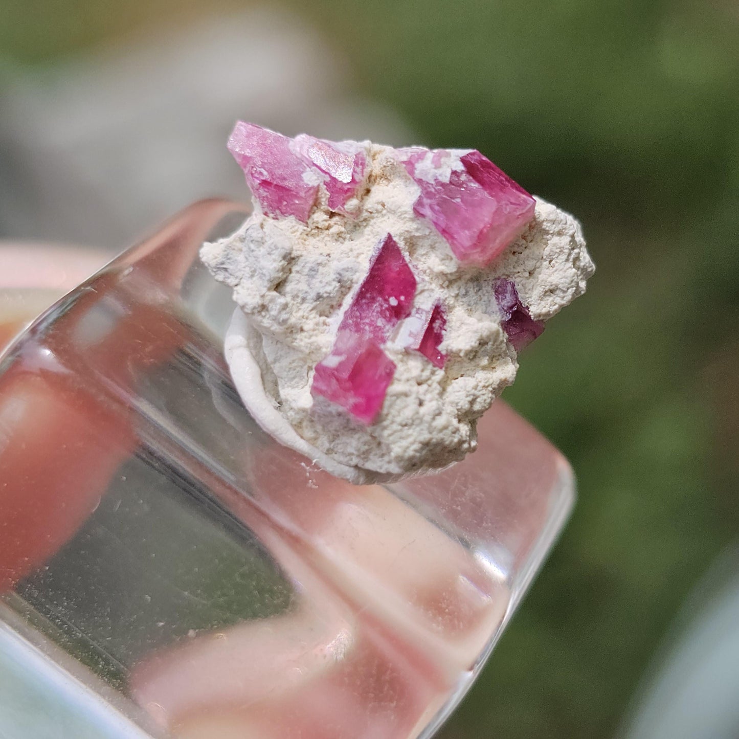 Hot Pink Red Beryl Crystals in Matrix/ Bixbite Specimen from Wah Wah Mtns, Utah