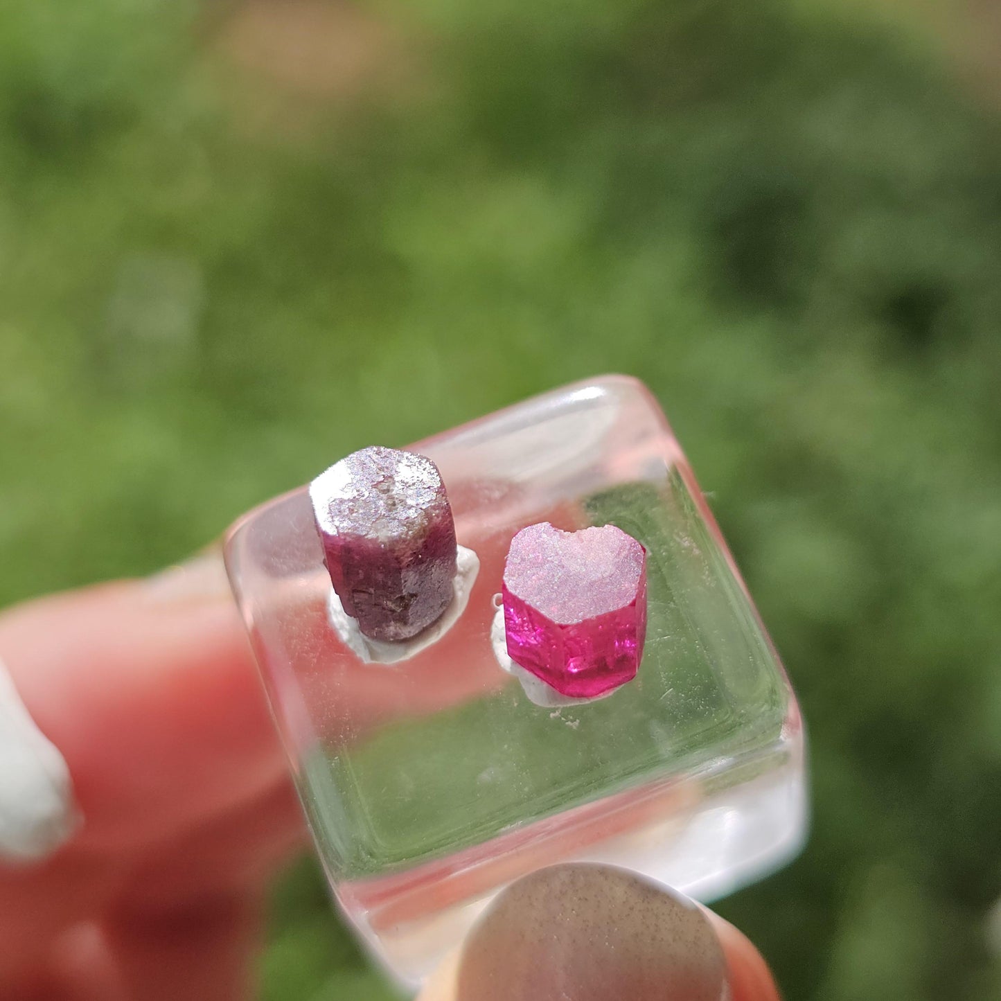 RESERVED Beryl Duo, 2 High Grade Gemmy Bixbite Crystals, Western United States