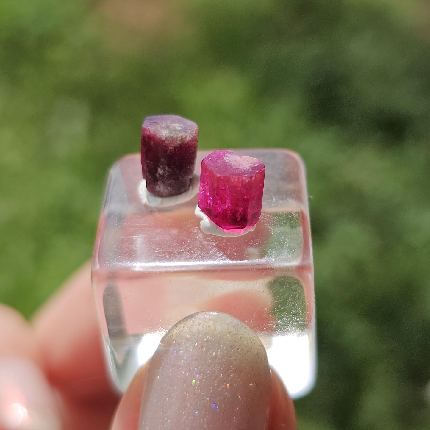 RESERVED Beryl Duo, 2 High Grade Gemmy Bixbite Crystals, Western United States