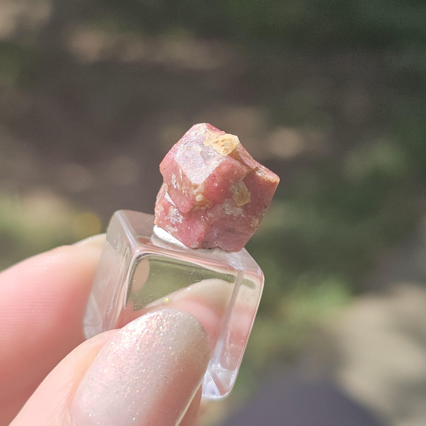 Rough Raspberry Garnet Floater from Sierra de Cruces Mexico <100
