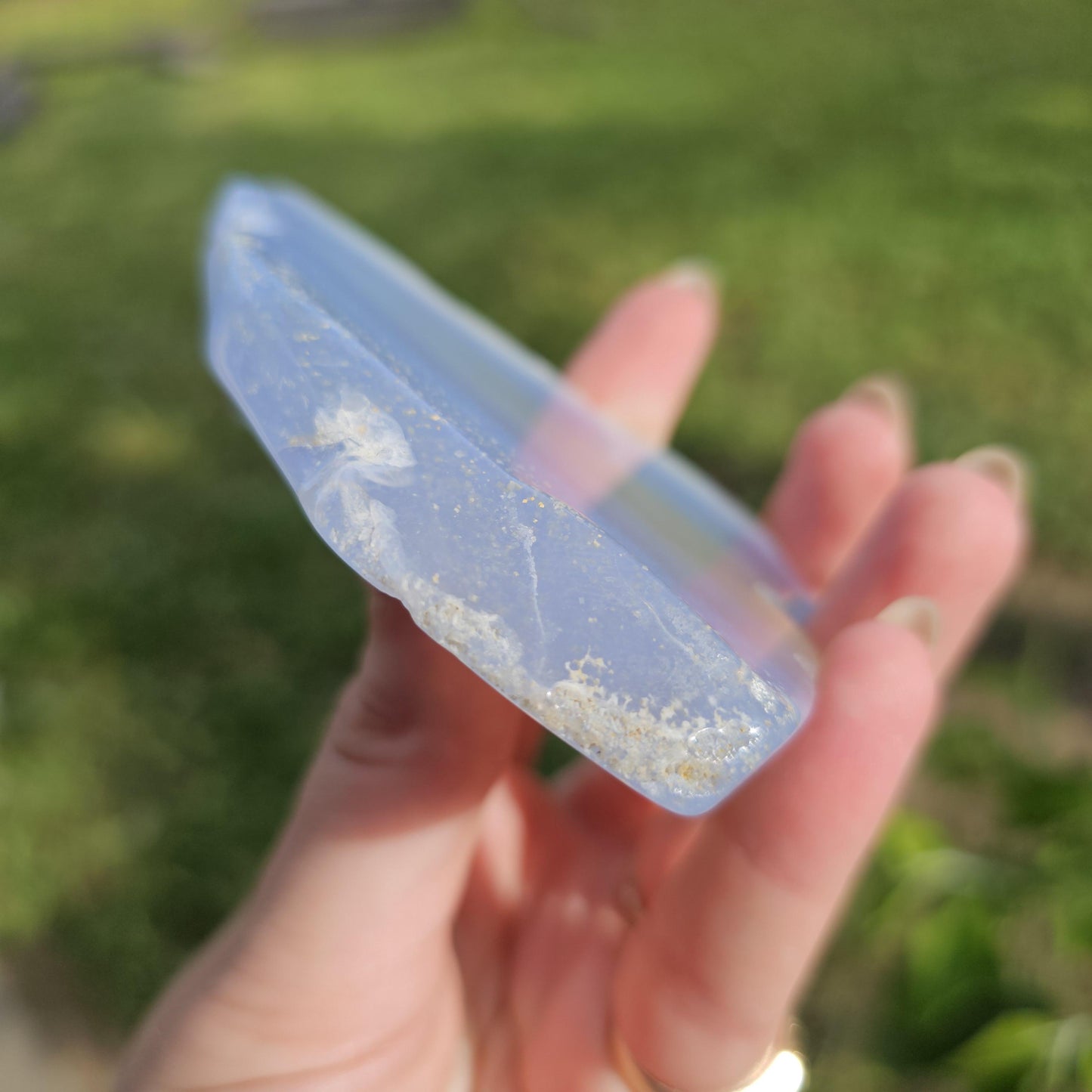 New Find Light Blue Chalcedony Agate with White Banding, Stunning Chalcedony like Blue Lace Agate or Ellensberg Blue, from Zimbabwe
