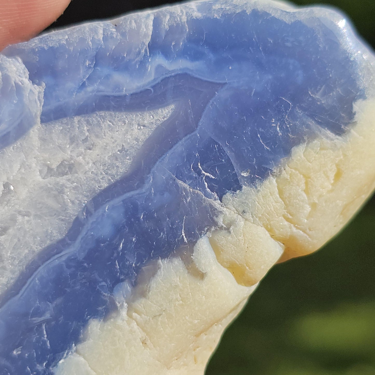 New Find Periwinkle Blue Purple Agate with White Quartz, Stunning Ethiopian Chalcedony like Holly Blue Agate or Ellensberg Blue