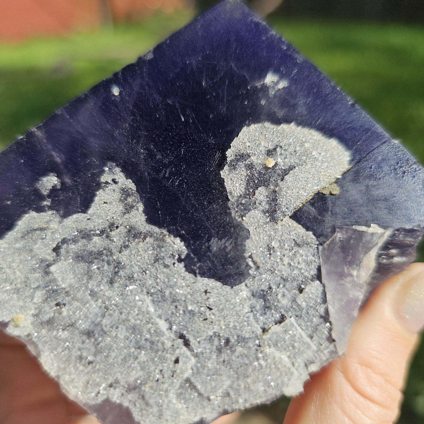 Unique Flourite Crystal w Quartz Druzy, New Find from Akwana Deposit, Nigeria