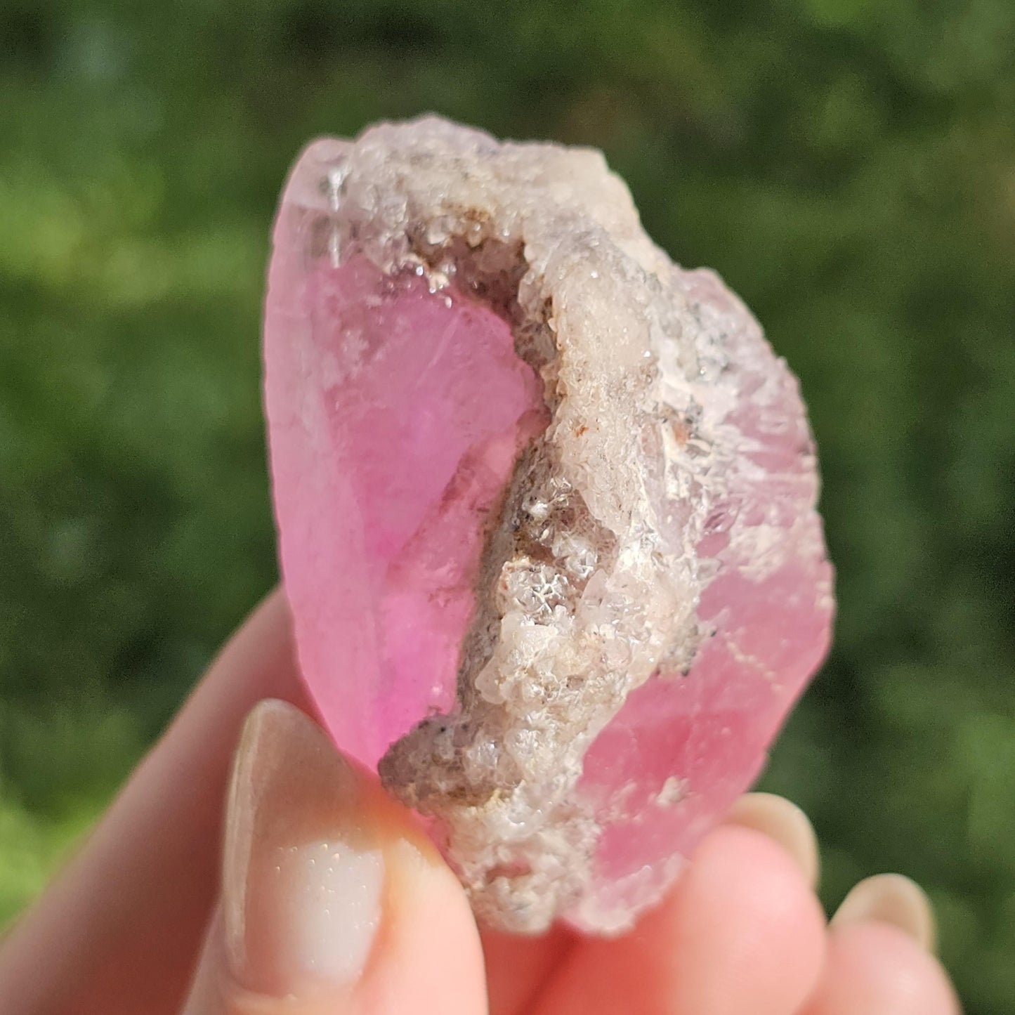 Cobaltoan Calcite Crystal Specimen, Double Terminated Hot Pink Rough Collector Specimen, Museum Grade