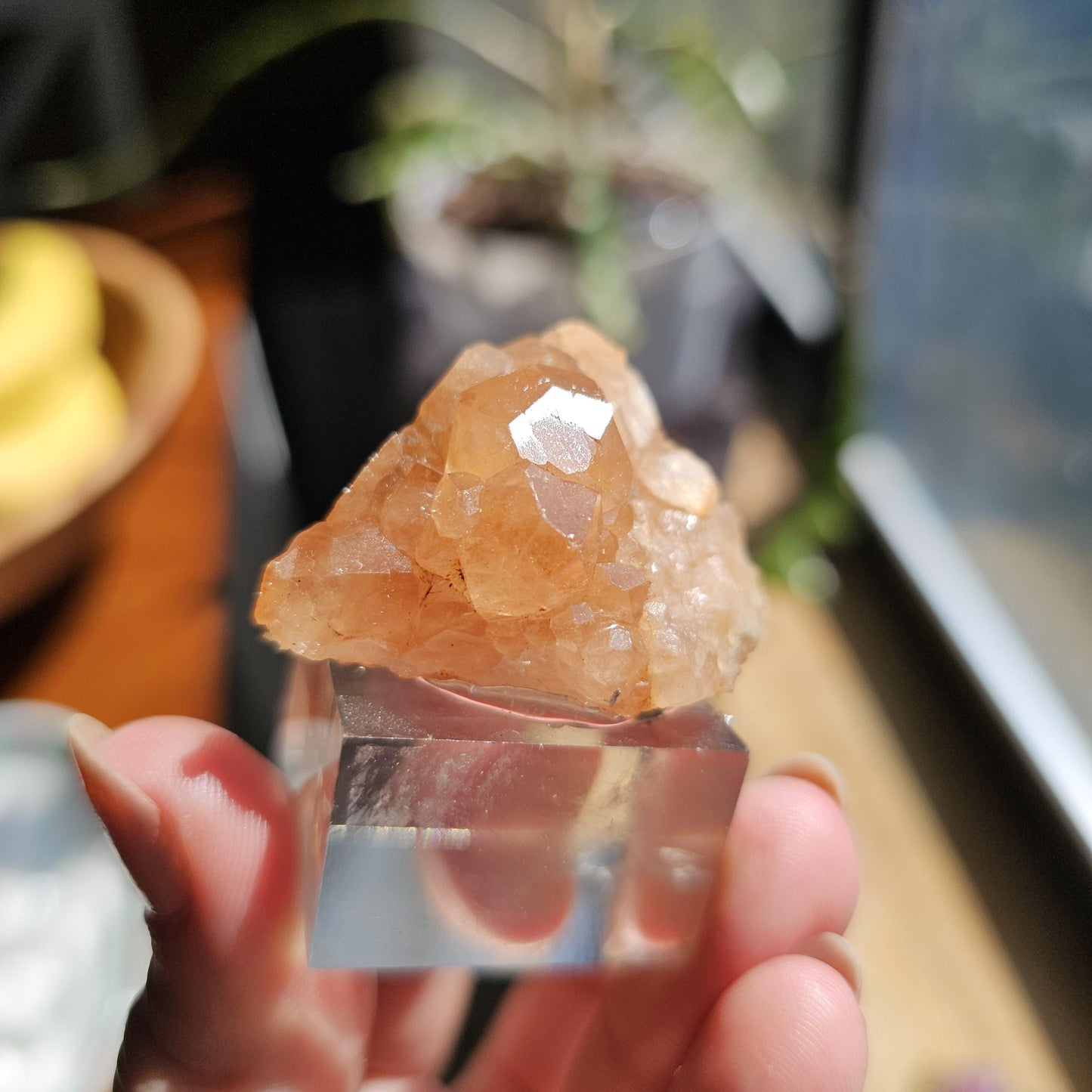 Peach Garnet Crystal Cluster, Hessonite Orange High Grade Collector Specimen