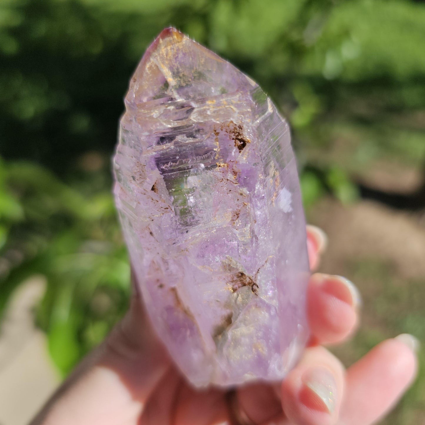 XL Vera Cruz Amethyst, Chunky Raw Point with Hematite