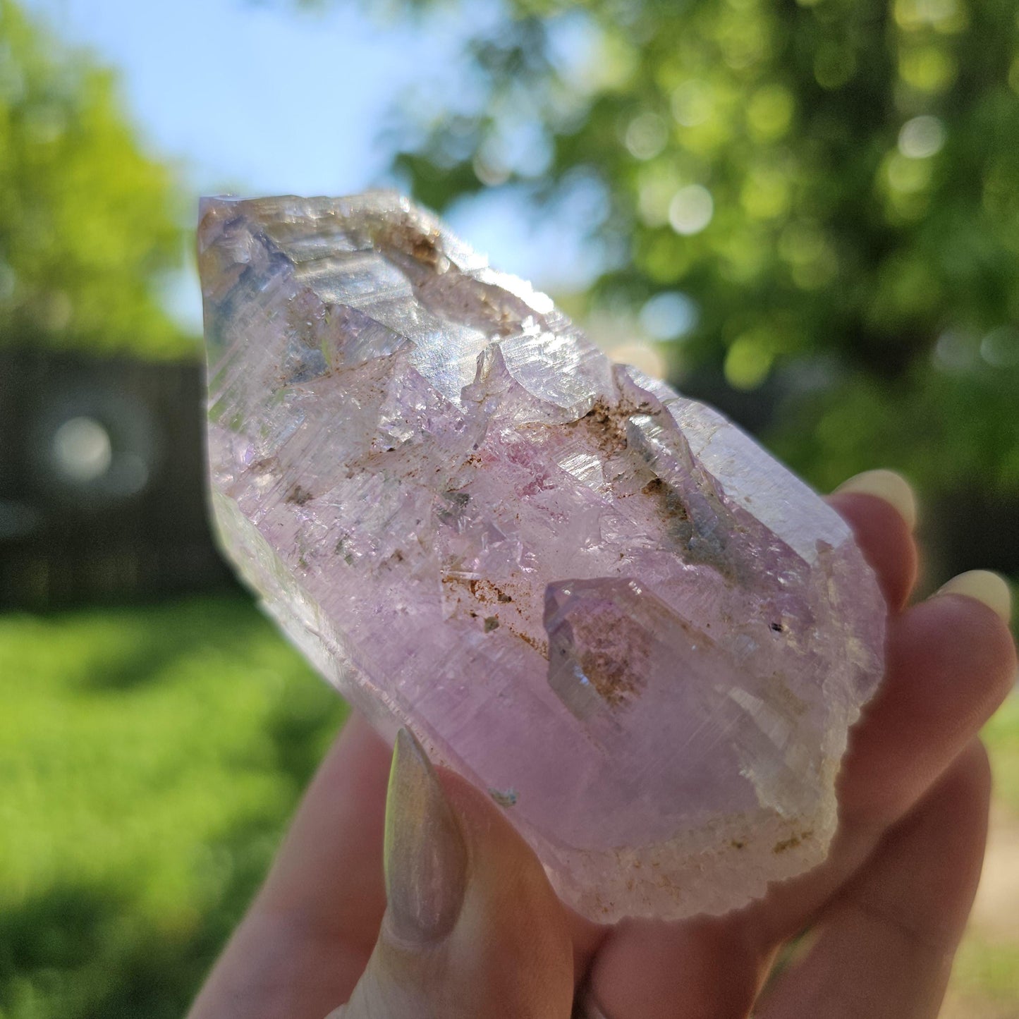 XL Vera Cruz Amethyst, Chunky Raw Point with Hematite