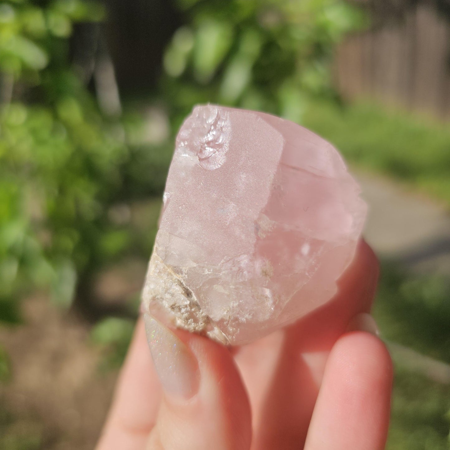 81.5g Raw Morganite Crystal / Terminated Pale Pink Beryl, Rare Rough Morganite Specimen from Skardu Pakistan, Double Terminated w Rainbows