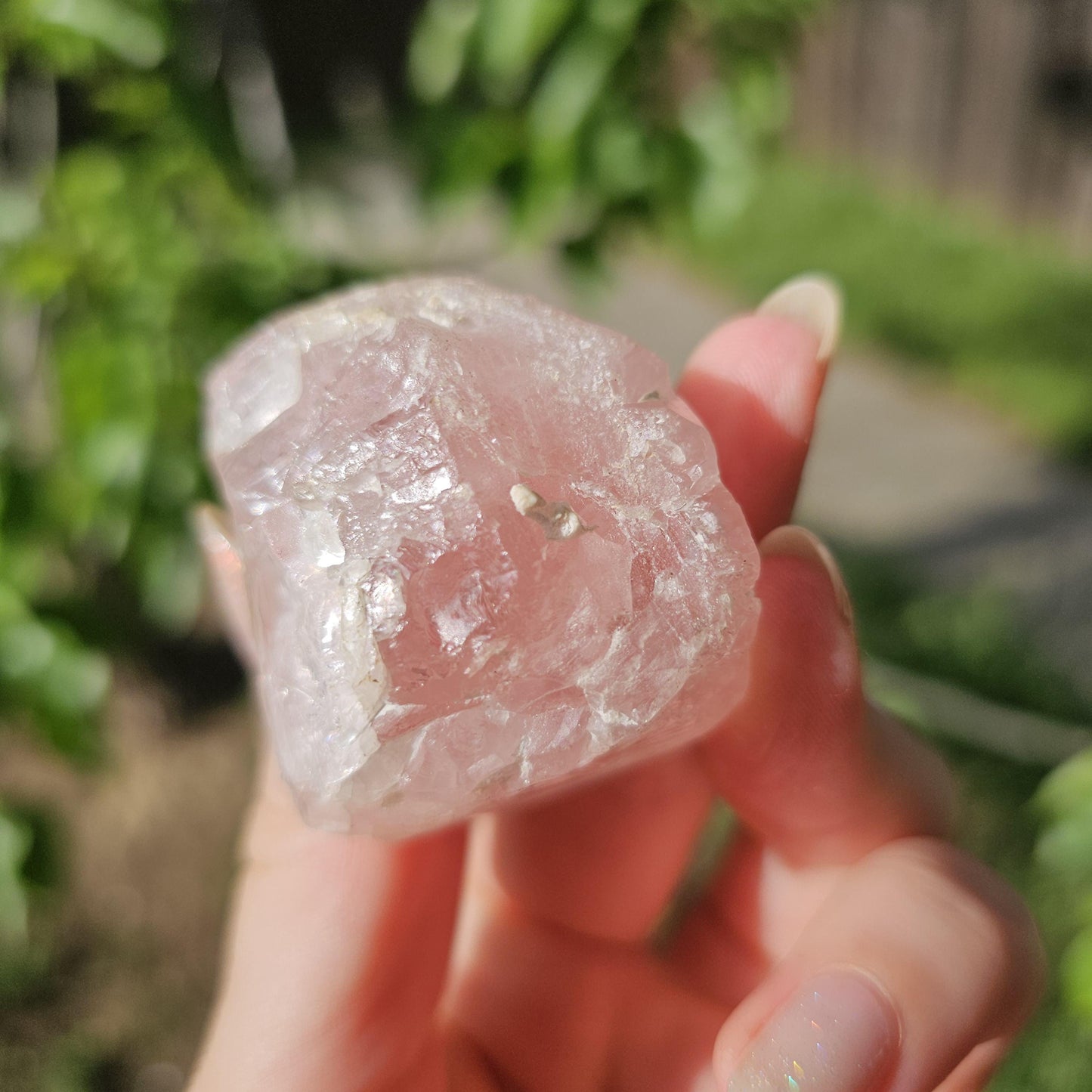 81.5g Raw Morganite Crystal / Terminated Pale Pink Beryl, Rare Rough Morganite Specimen from Skardu Pakistan, Double Terminated w Rainbows