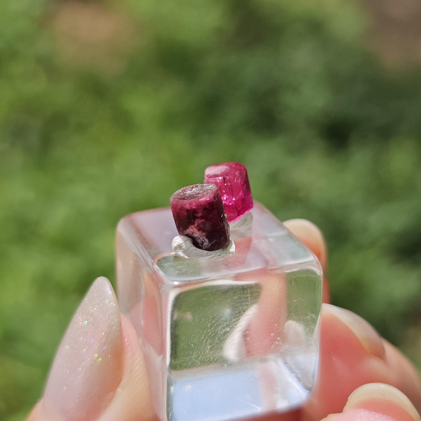 RESERVED Beryl Duo, 2 High Grade Gemmy Bixbite Crystals, Western United States