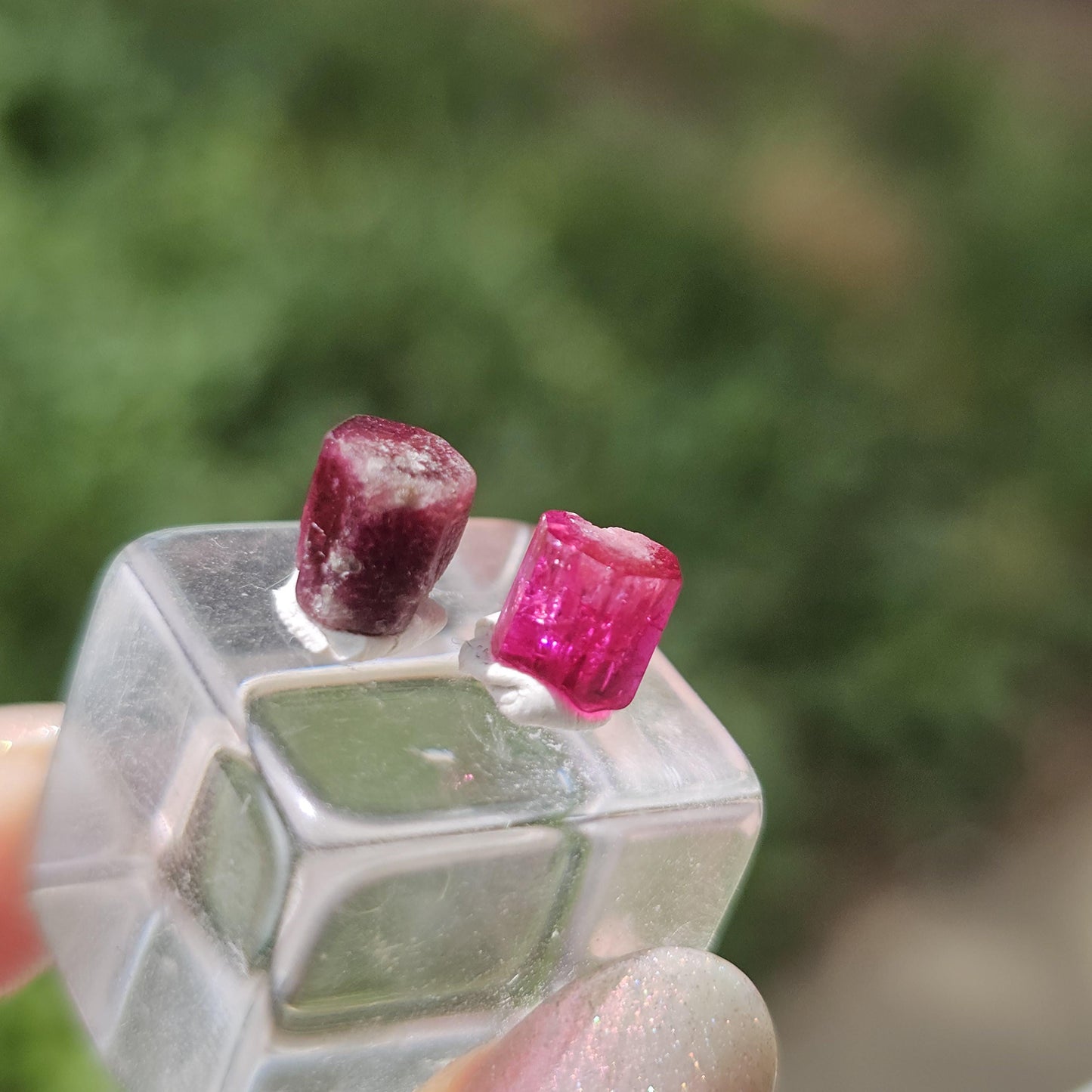 RESERVED Beryl Duo, 2 High Grade Gemmy Bixbite Crystals, Western United States