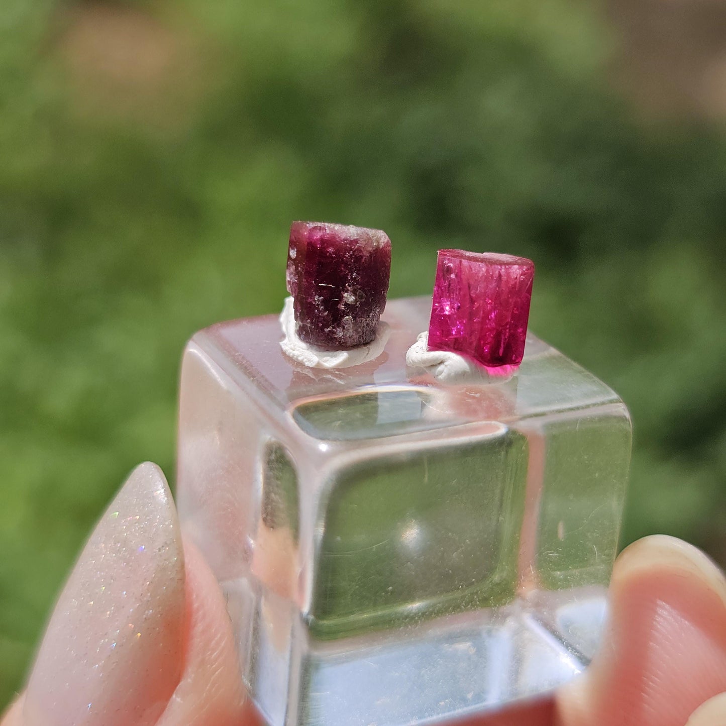RESERVED Beryl Duo, 2 High Grade Gemmy Bixbite Crystals, Western United States