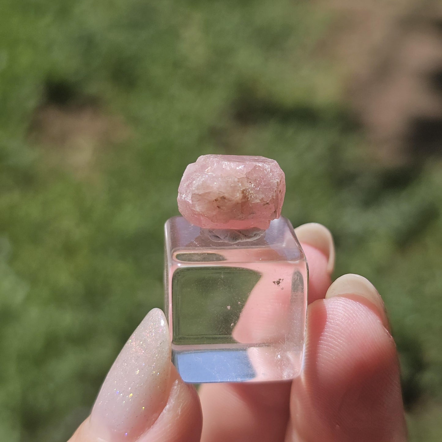 Baby Pink Garnet, Sierra de las Cruces, Mexico, New Stock 2024 Production, Lustrous Terminated, Grossular Floater, Colorful Rare Gemstone