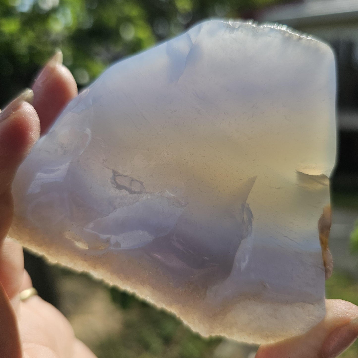 New Find Light Blue Chalcedony Agate with White Banding, Stunning Chalcedony like Blue Lace Agate or Ellensberg Blue, from Zimbabwe