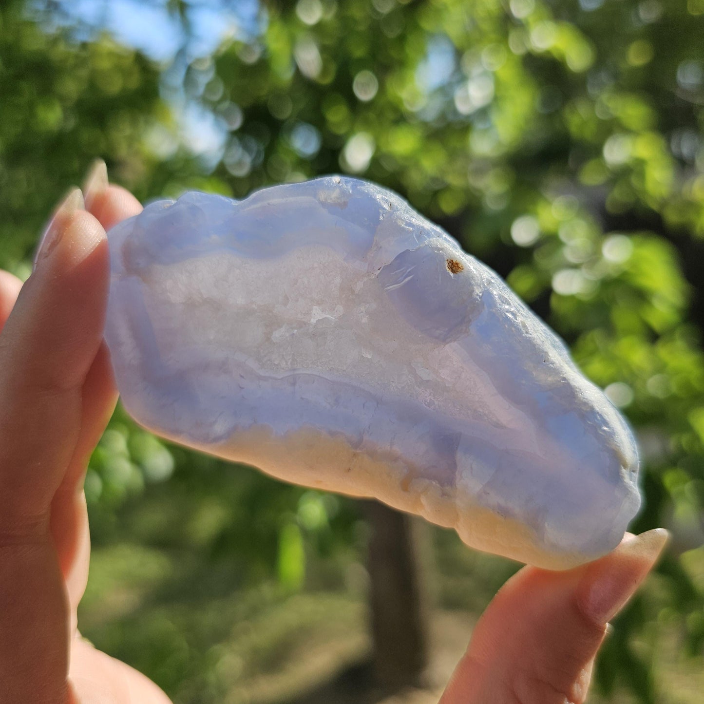 New Find Periwinkle Blue Purple Agate with White Quartz, Stunning Ethiopian Chalcedony like Holly Blue Agate or Ellensberg Blue